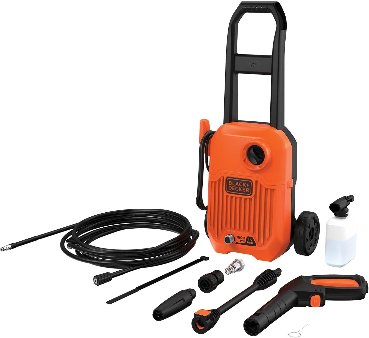 Black + Decker Hochdruckreiniger BEPW1300L-QS Hochdruckreiniger orange schwarz, (1 tlg)