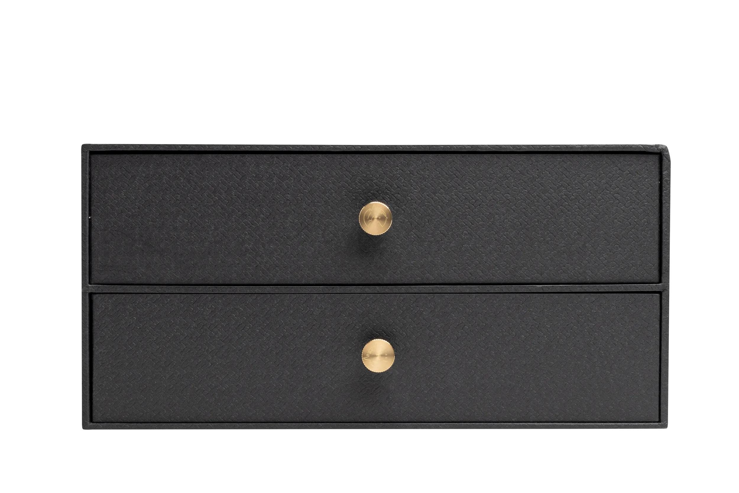 EXACOMPTA Schubladenbox Schubladenbox 2 Schubladen 17x355x27 cm A4 Maxi Schwarz 30601E, Bodenpresentation Display