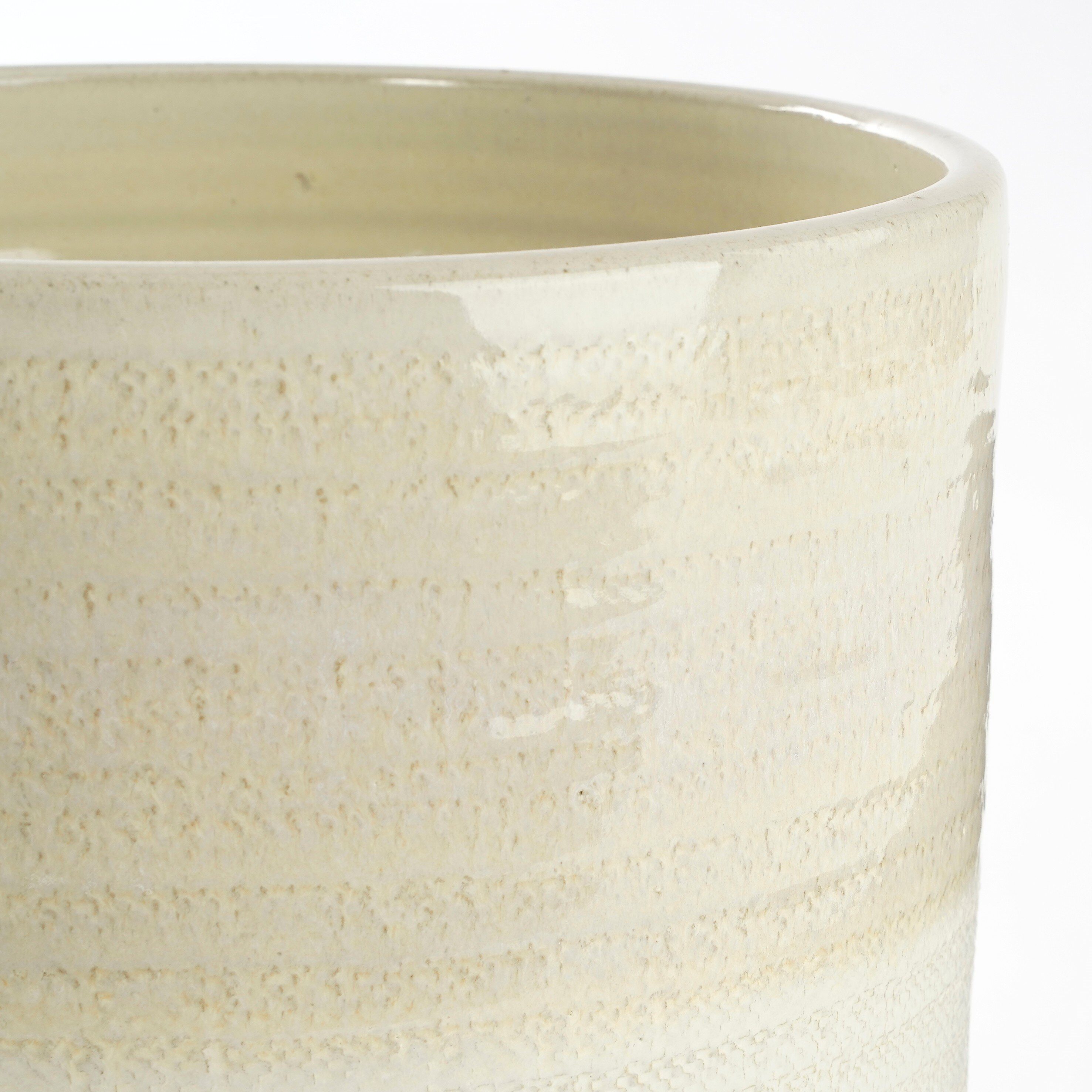 Mica Decorations Blumentopf Mica Decorations Olof Topf rund creme - h20xd22cm
