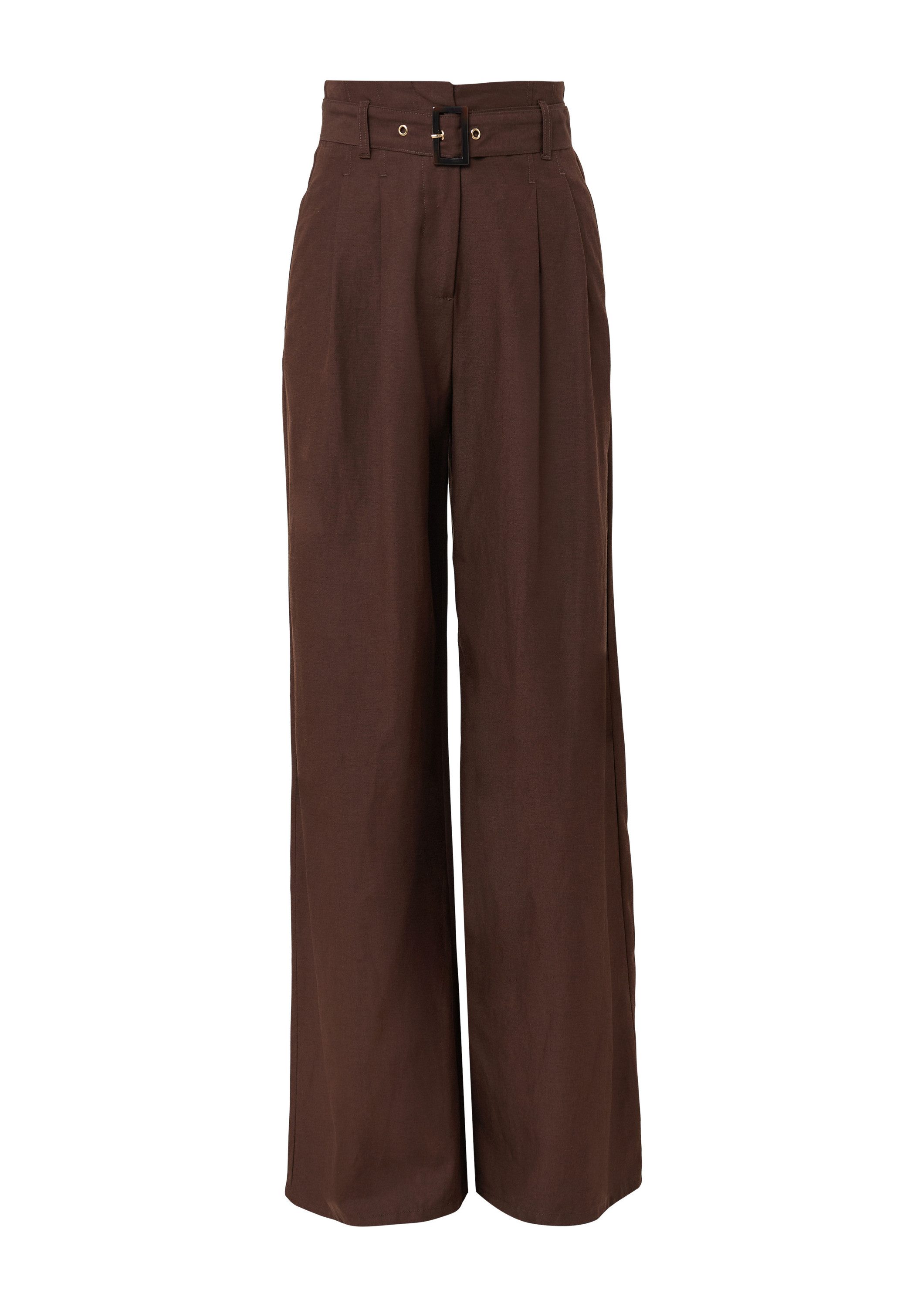 comma Chinos Hose Wide-Leg-Hose aus Leinenmix günstig online kaufen