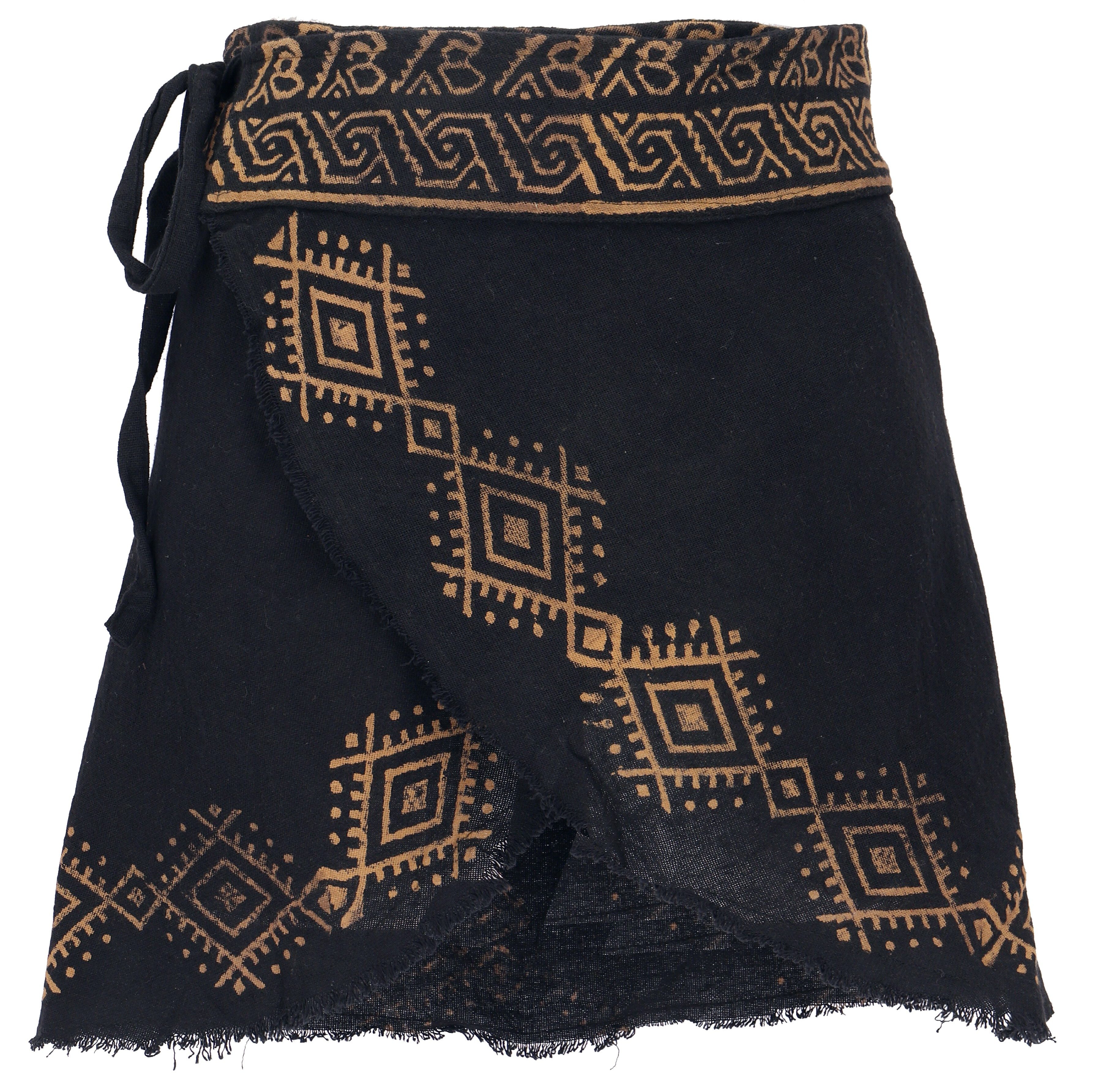 Guru-Shop Minirock Natürlicher Goa Minirock, bedruckter Ethno.. alternative günstig online kaufen