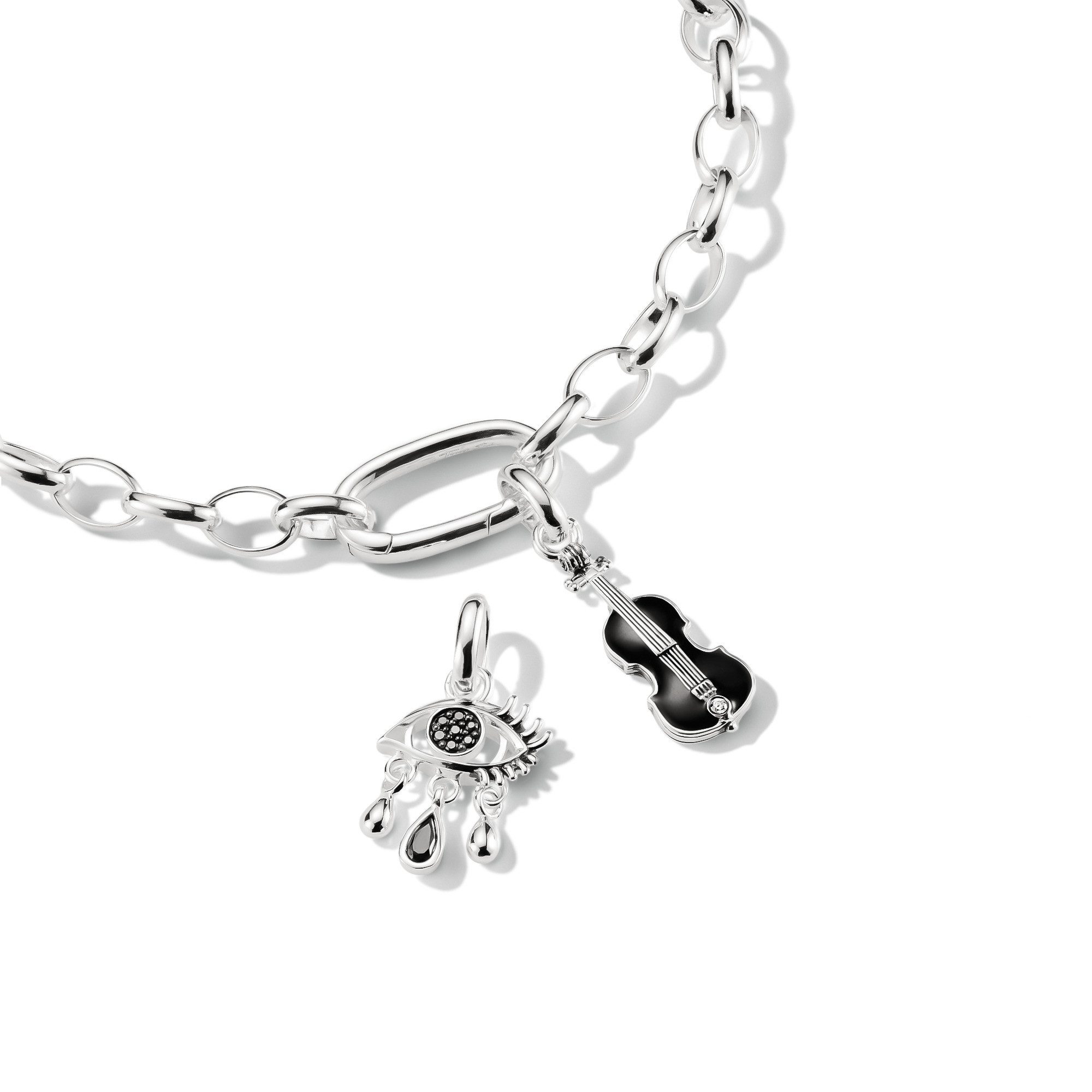 THOMAS SABO Charm-Einhänger THOMAS SABO Wednesday Tränendes Auge Charm - Connect, mit Zirkonia (synth)