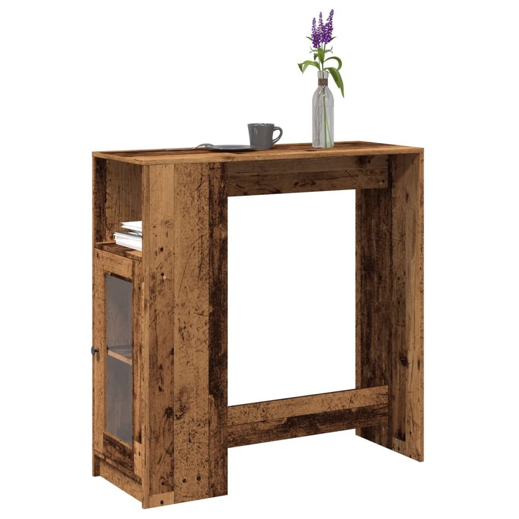vidaXL Bartisch NA Bartisch Stehtisch Esstisch mit Regal Altholz-Optik 101x40x103,5 cm
