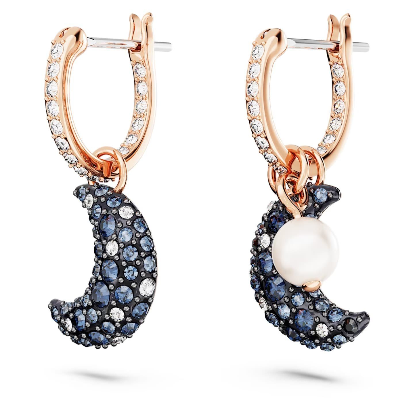 Swarovski Paar Ohrhänger Swarovski Ohrhänger 5671569 Luna Drop-Ohrhänger Asymmetrisches Design, (kein Set, 2-tlg., inkl. edelm Schmucketui)