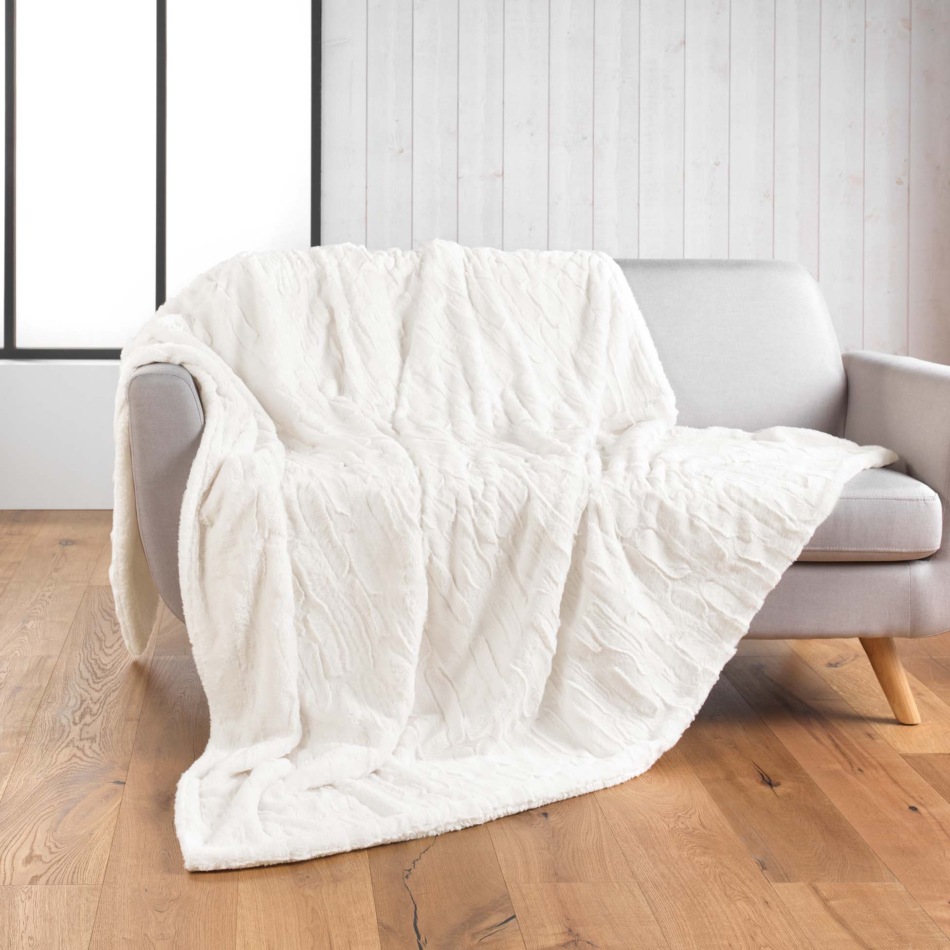 Wohndecke Plüschdecke aus Kunstfell, NATURAL, Douceur d'intérieur – Bild 2 von 2
