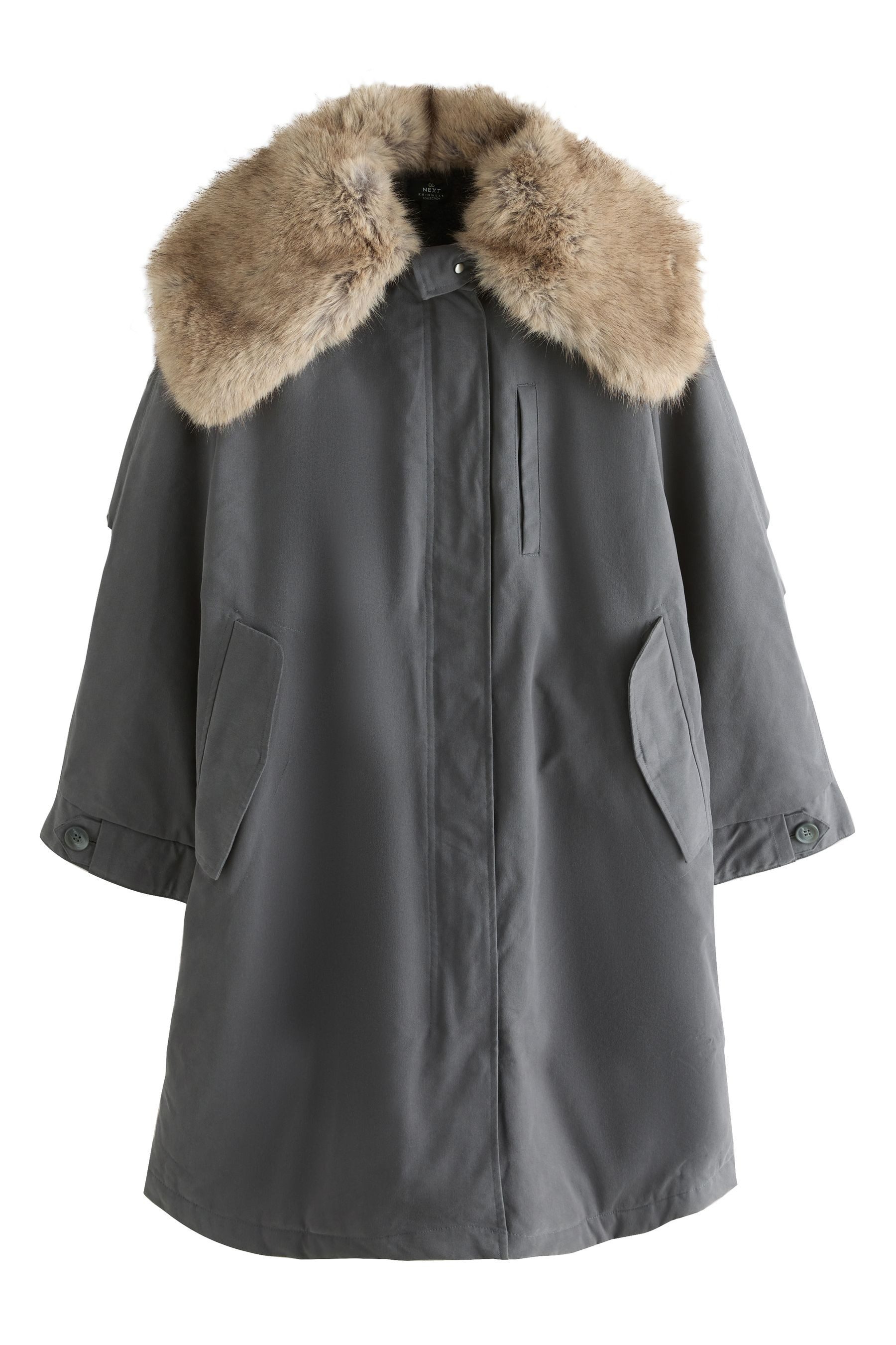 Next Fellimitatmantel Premium Parka mit Kunstfellkragen günstig online kaufen