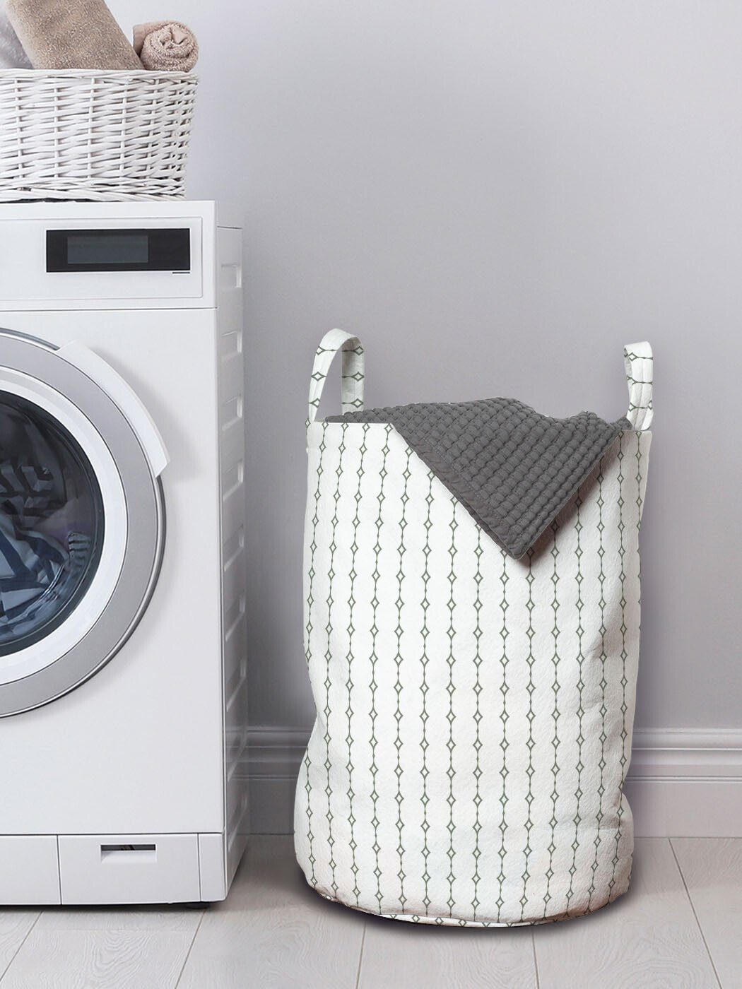 Kunst Abakuhaus Kordelzugverschluss Wäschesäckchen Forms Griffen mit Stern ähnlichen Wäschekorb Waschsalons, für Abstrakt Kette