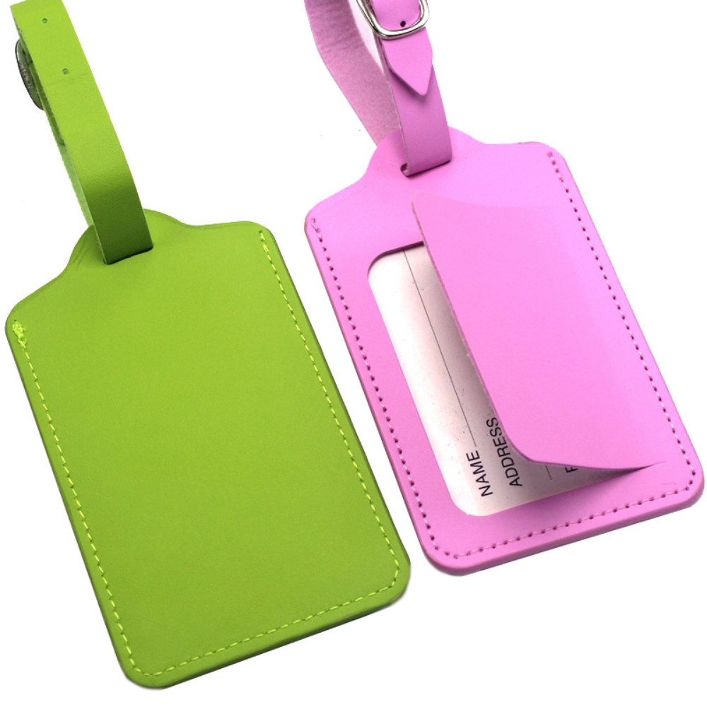 Blusmart Gepäckanhänger Set mit 4 Gepäckanhängern (Schultaschen-Gepäckanhänger – Reisegepäckanhänger, 1-St., Vier Farben: Schwarz/Rot/Blau/Gelb) 10,5 x 6,5 cm