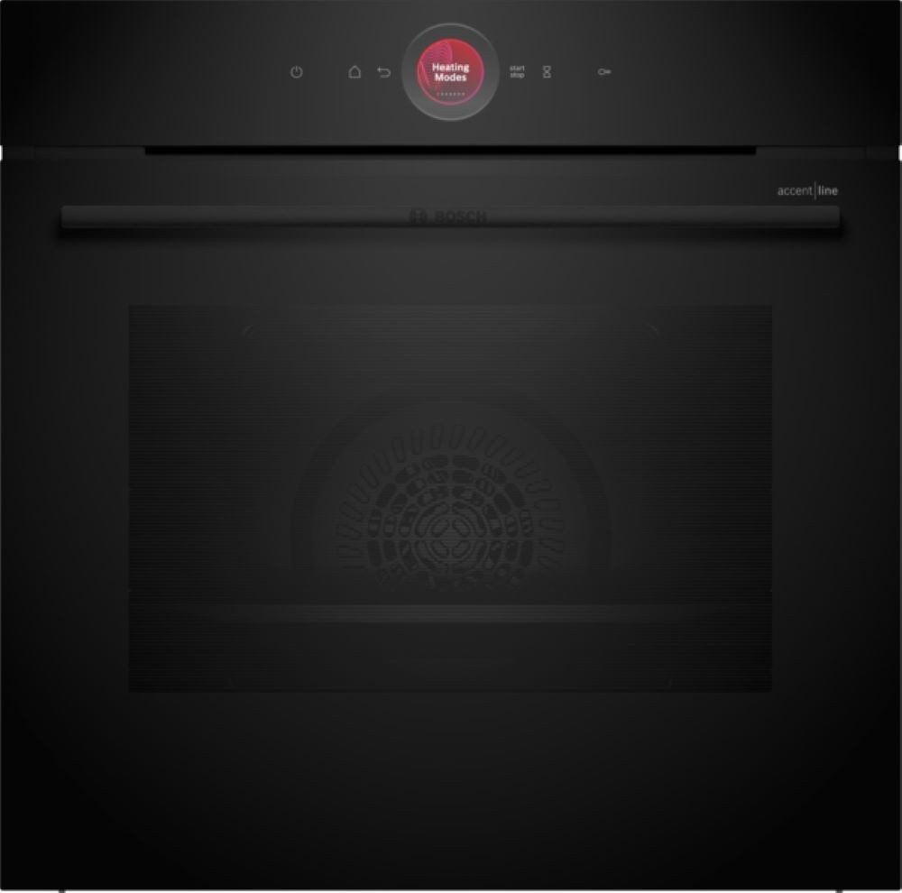 BOSCH Backofen Serie 8 HBG972KB1, Einbau-Backofen, 60 x 60 cm, Schwarz, EEK: A+, mit Teleskopauszug nachrüstbar, Pyrolyse-Selbstreinigung