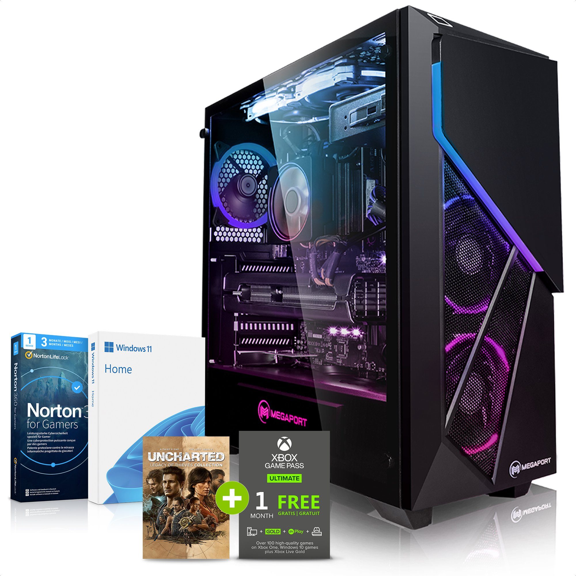 Megaport gaming pc amd ryzen 7 5700x image to u