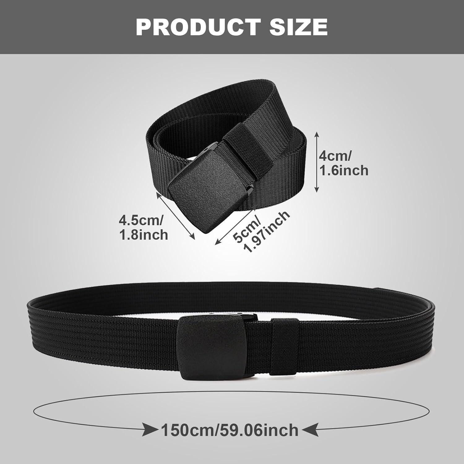 LuxusKollektion Stoffgürtel 3 Stück Arbeitsgürtel Herren 130CM Nylon Canvasgürtel für Arbeit