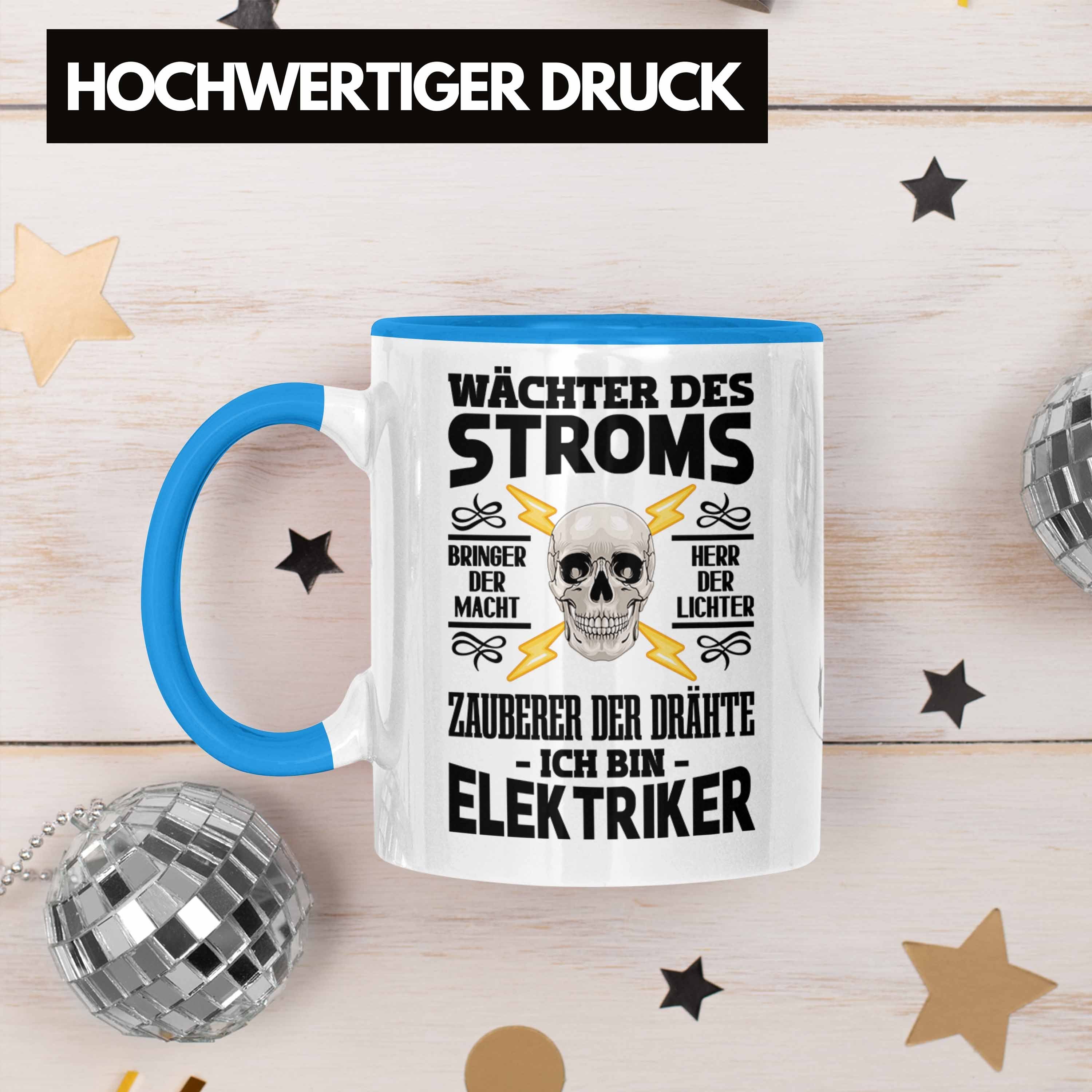 Trendation Tasse Trendation Tasse Männer Geschenke Blau - Elektriker Gadget Lustig für Spruch Geschenk Kaffeebecher