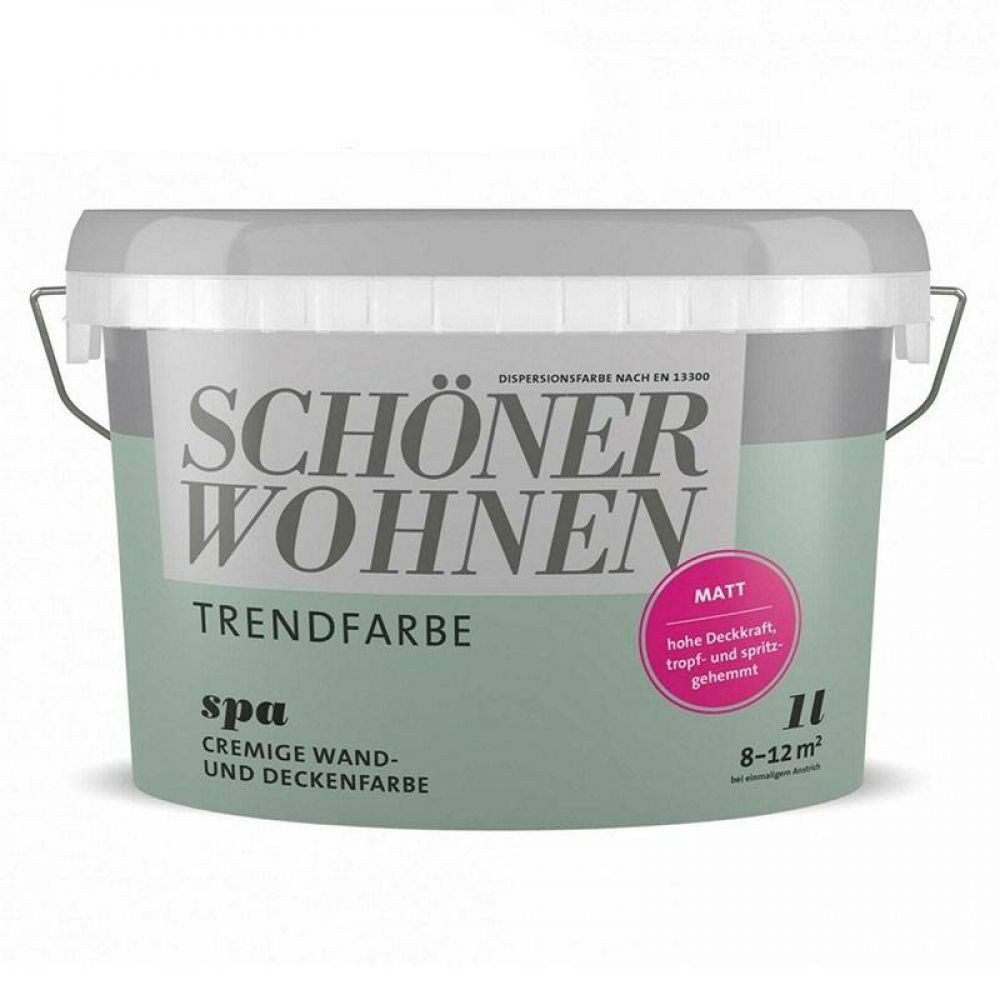 SCHÖNER WOHNEN FARBE Wandfarbe SW Trend Wandfarbe matt 1,0L Spa 6507