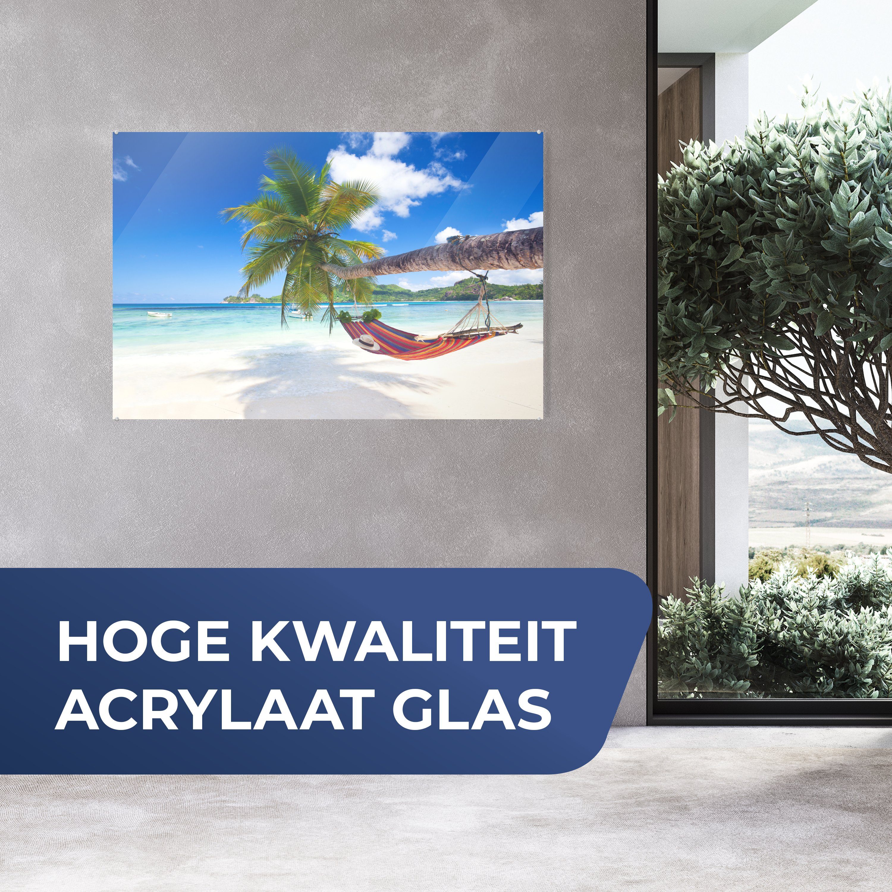 MuchoWow Acrylglasbild Strand - Hängematte - günstig online kaufen