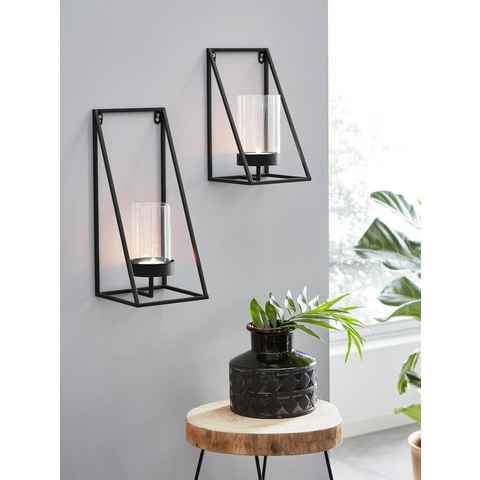 andas Wandkerzenhalter Industrial Candleholder (1 St), Industrial, modern, Metall, schwarz