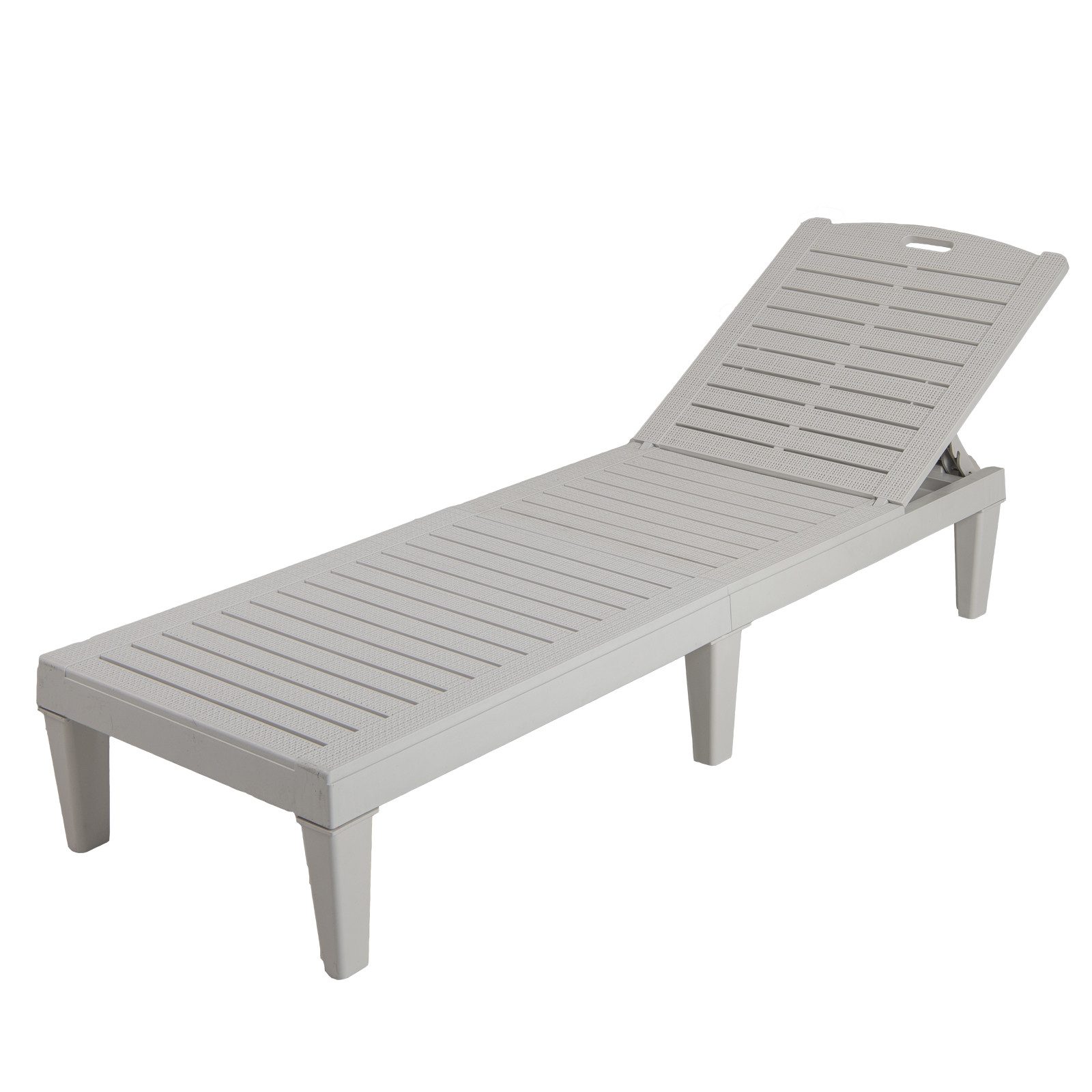 COSTWAY Gartenliege, 2 St., 4-stufig Verstellbar, Liegestuhl bis 160kg