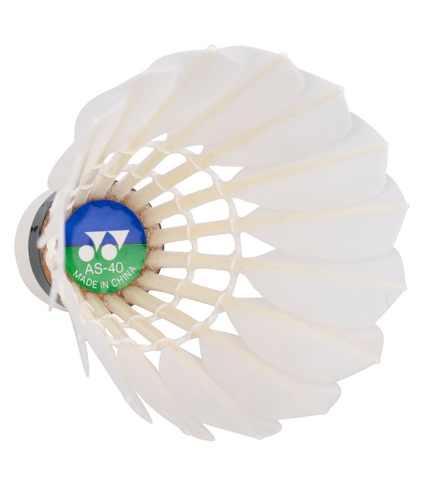Yonex Badmintonball Aerosensa 40 Premium-Gänsefeder weiss Dose 12er, Geschwindigkeit: 2
