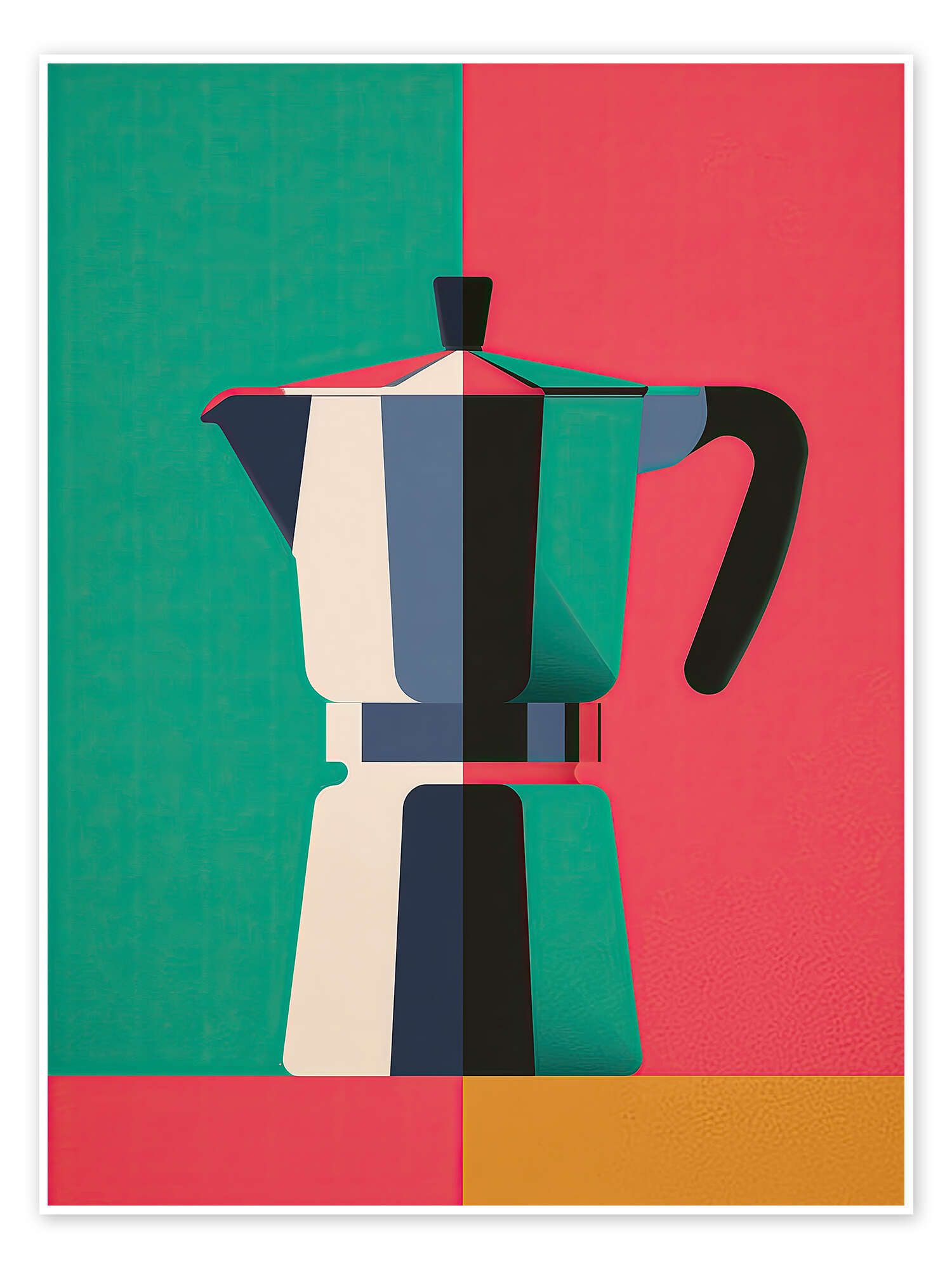 Posterlounge Wandbild Abstraktes Moka-Kaffee-Stillleben, Studio Marigold, erhältlich als Poster, Leinwandbild, Wandsticker oder Acrylglasbild