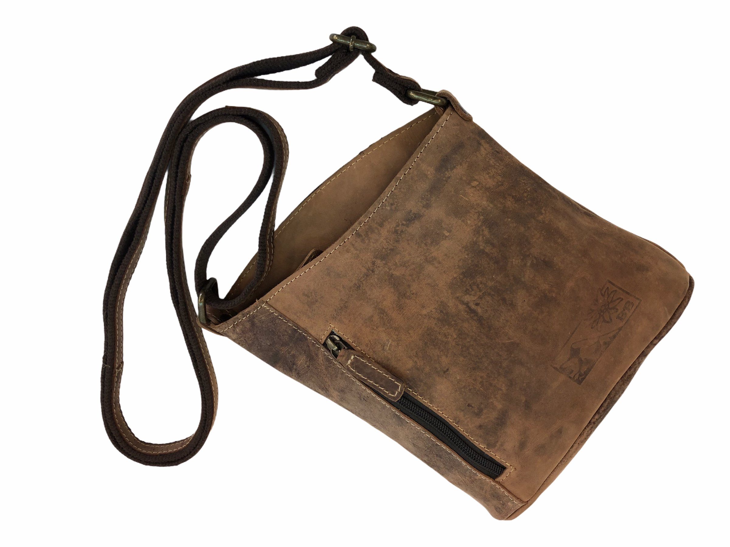 Bayern Bag Handtasche B1594, Ledertasche Umhängetasche Crossbody Bag