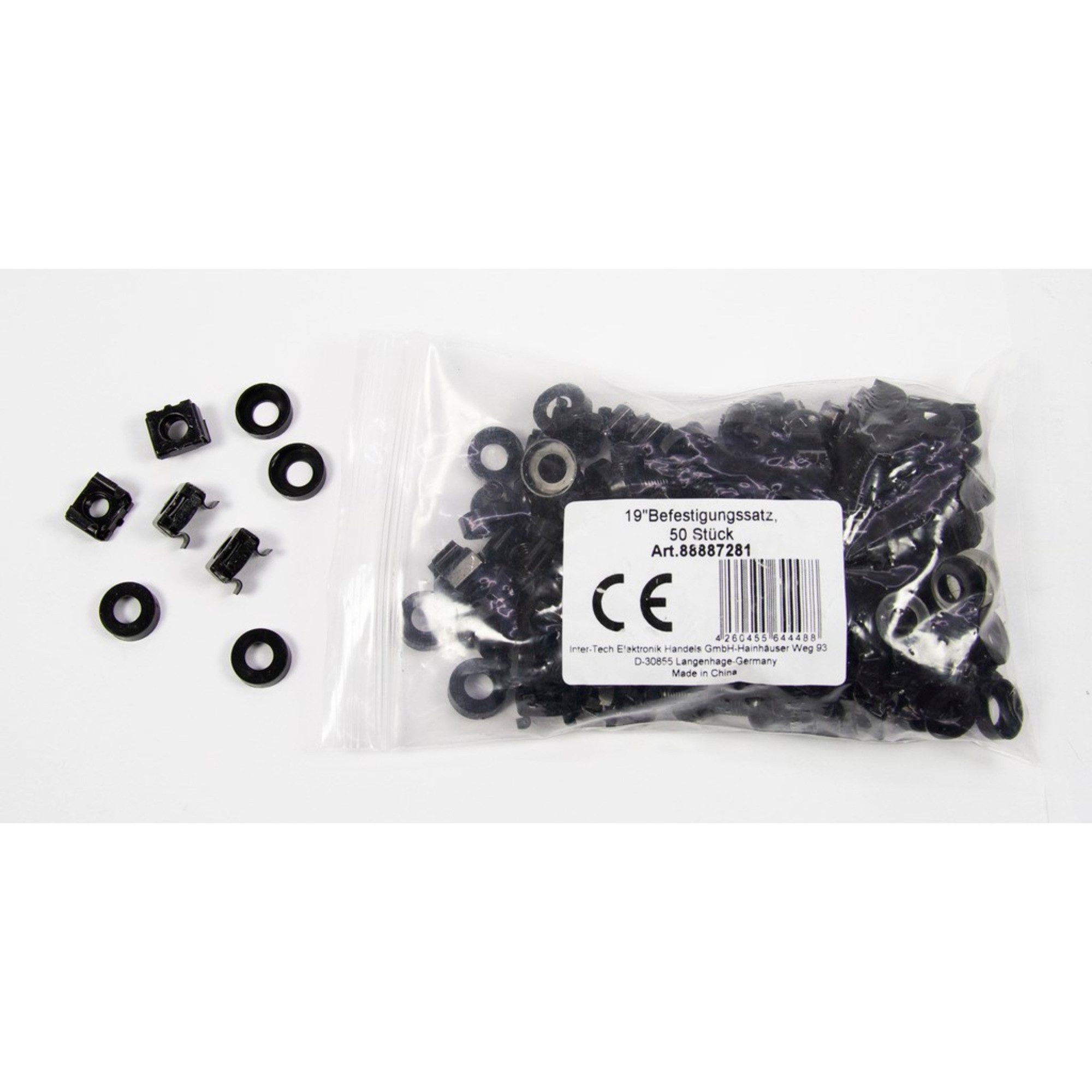 Thumbnail - Inter-Tech Schraube Inter-Tech Käfigmuttern, 50 Stück, Schrauben-Set