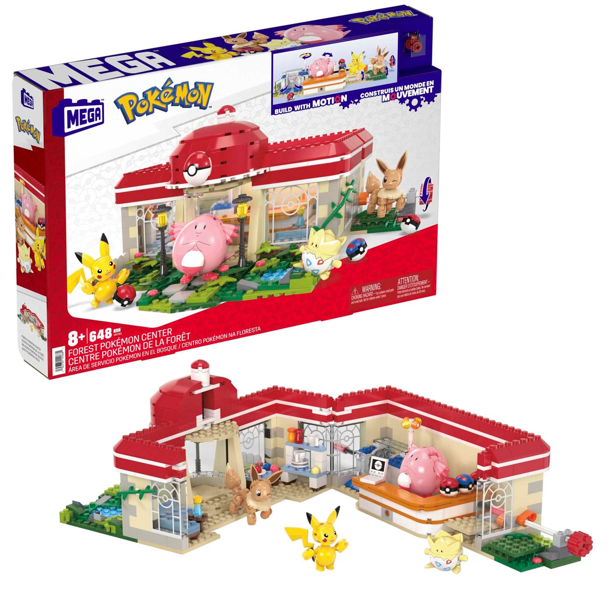 MEGA MEGA Pokémon Waldspaß Pokémon-Center Konstruktions-Spielset, (648 St), Bau- und Konstruktionsset aus Pokémon