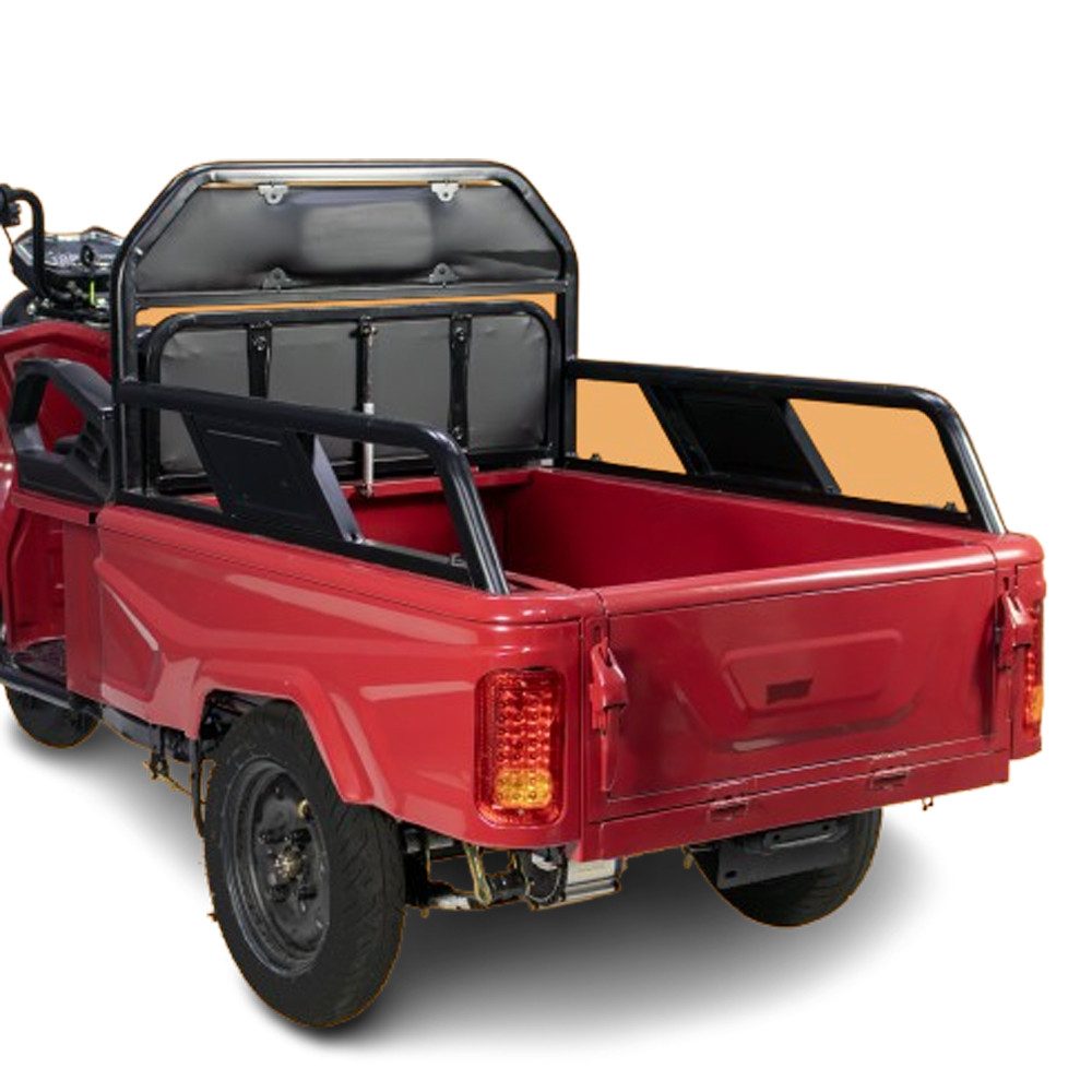 Urban Hopper E-Motorroller Cargo Compact Elektro Lastenrad Lasten-Dreirad VT5-Mini Pritsche, 1000 W, 25 km/h, Pritsche klappbar Reichweite ca. 40km Zuladung 215kg Silber, Rot, Weiß