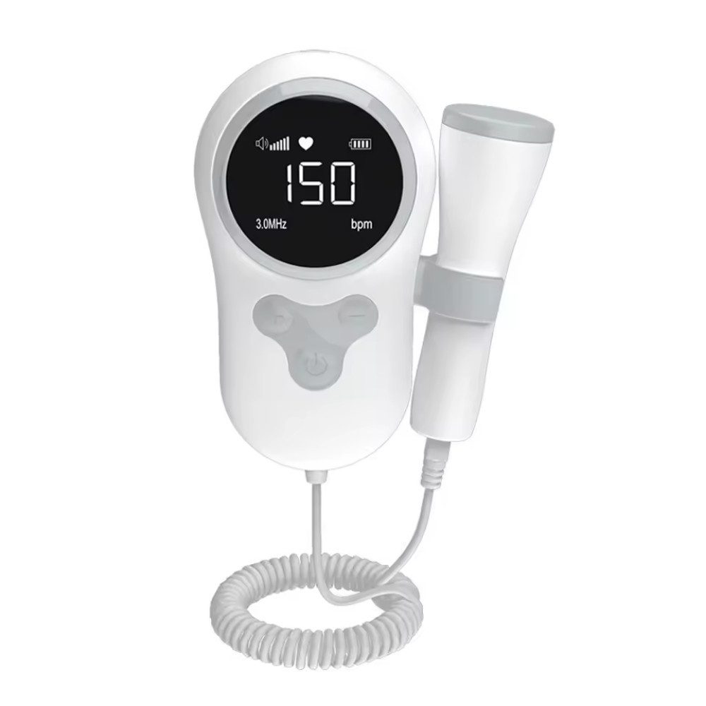 Athlix Herzfrequenzsensor 3MHz Ultraschall Baby Herzfrequenz Detektor Herzschlag Monitor, Rauschunterdrückungsfunktion, Digitale Echtzeitanzeige