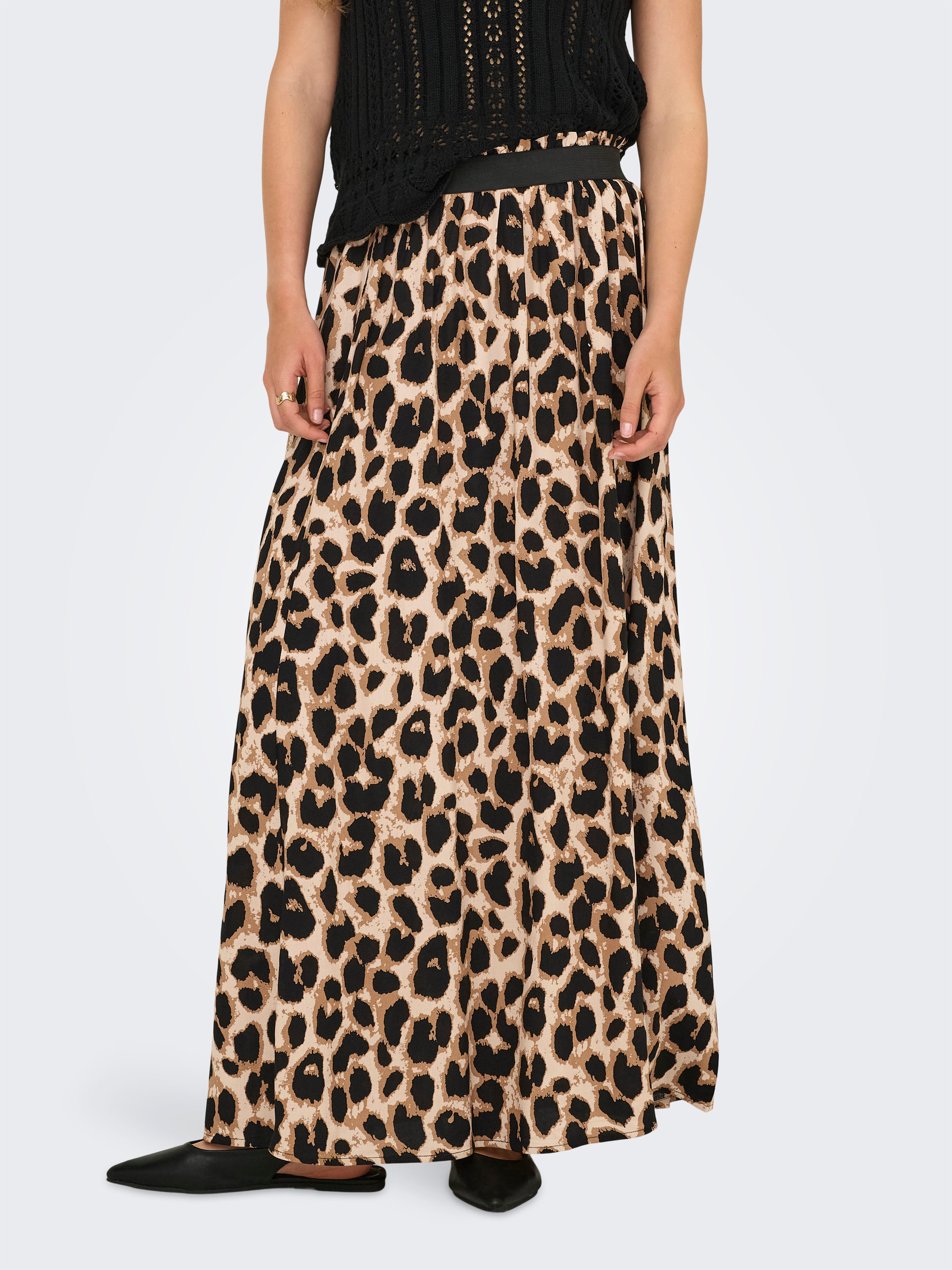 ONLY Maxirock ONLVENEDIG AOP LIFE LONG SKIRT Viskose, wadenlang günstig online kaufen
