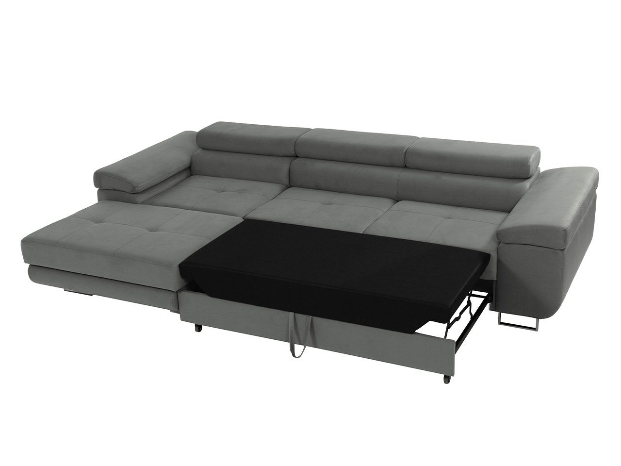 MIRJAN24 Ecksofa Torezio Mini, mit Bettkasten und Schlaffunktion, Einstellbare Kopfstützen, 280x170x70-90 cm