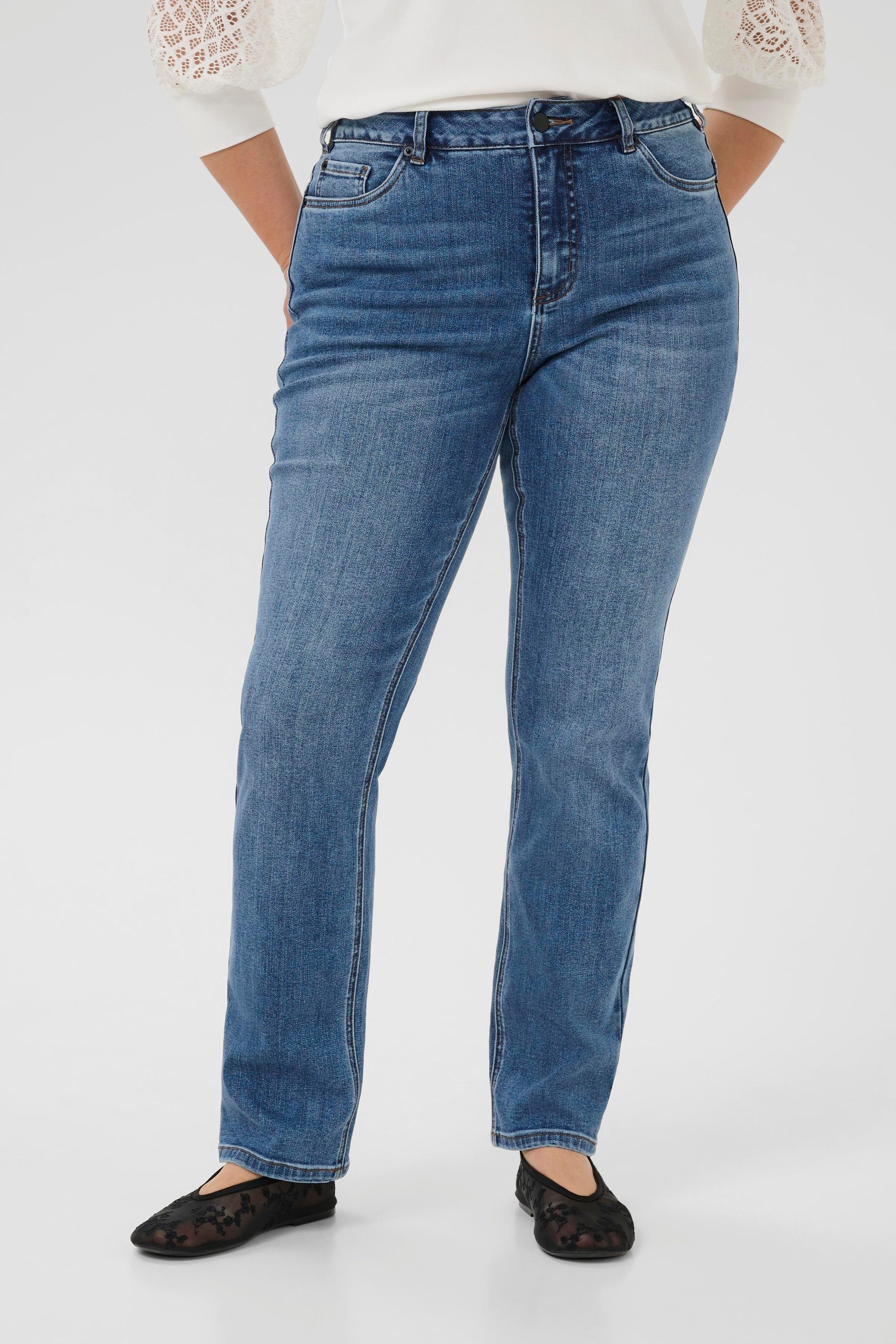KAFFE Curve Regular-fit-Jeans Jeans KCdina Große Größen