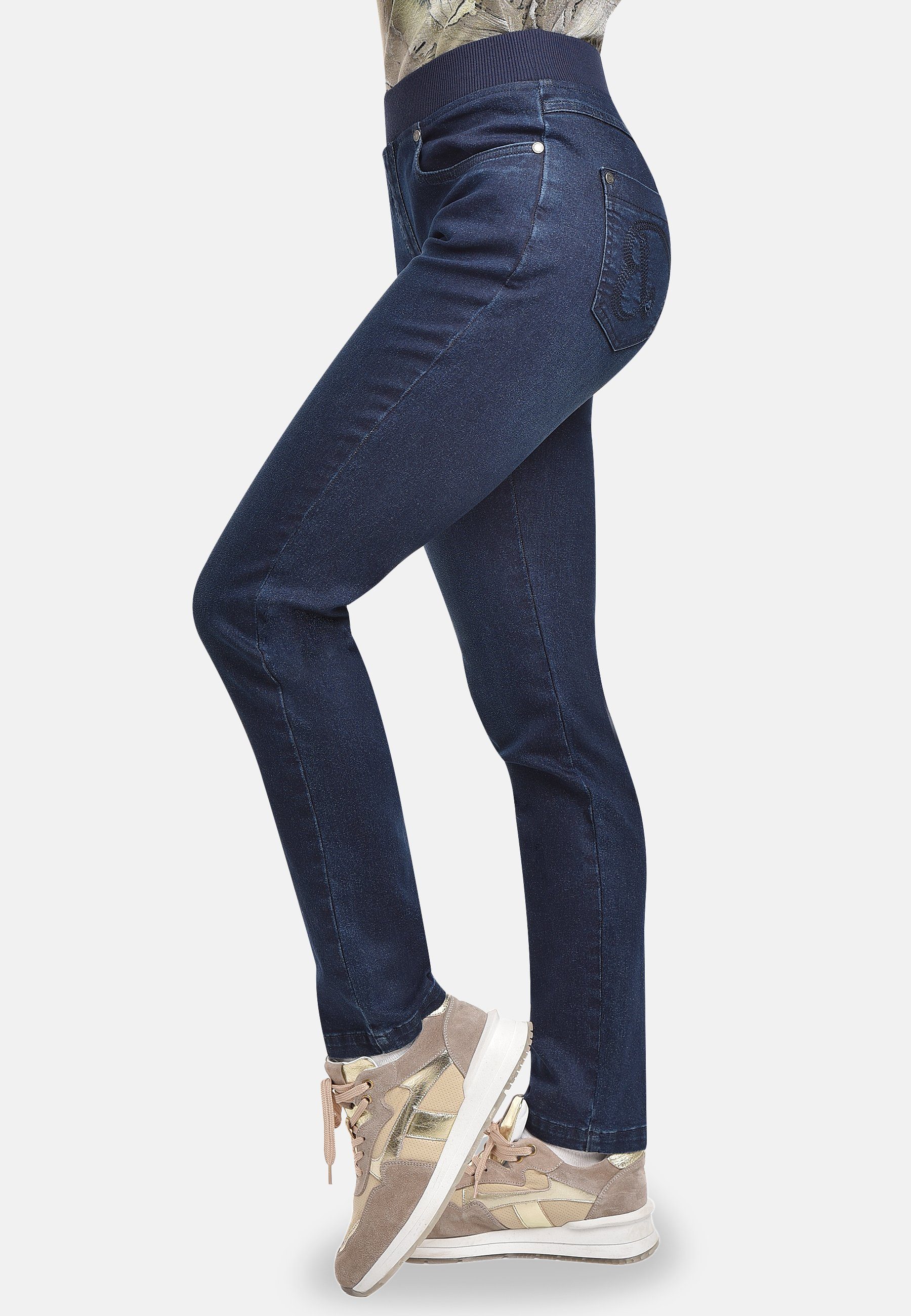 BICALLA Regular-fit-Jeans Comfort 30 - (1-tlg) blue 16/mid denim