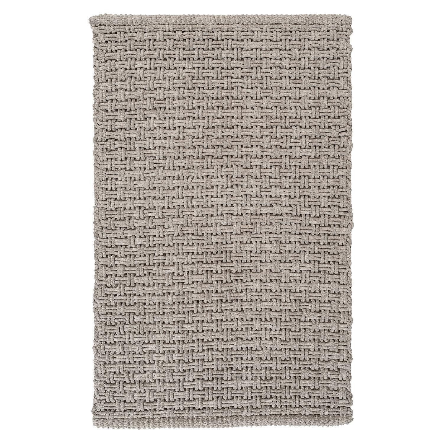 Badematte ECOLI, B 50 cm, L 80 cm, Grau, 3D-Flechtstruktur