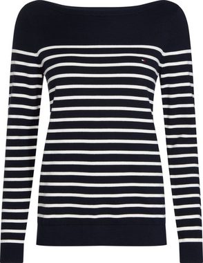 Tommy Hilfiger Streifenpullover HERITAGE BOAT NECK SWEATER im klassischem Ringeldessin