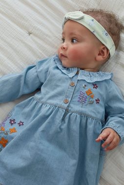 Next Erstausstattungspaket Besticktes Babykleid mit Leggings und Haarband (3-tlg)