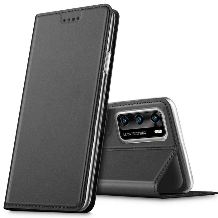 CoolGadget Handyhülle Magnet Case Handy Tasche für Huawei P40 6 1 Zoll Hülle Klapphülle Ultra Slim Flip Cover für P40 Schutzhülle