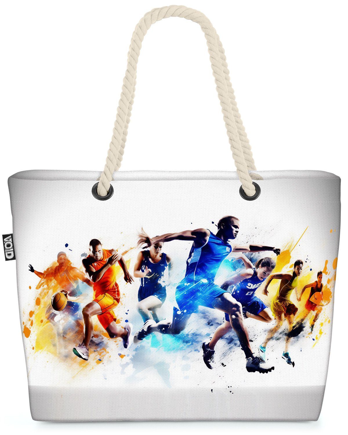 VOID Strandtasche (1-tlg), Basketball Athleten Spiel Feld Game Spieler Schule Schulsport basketb