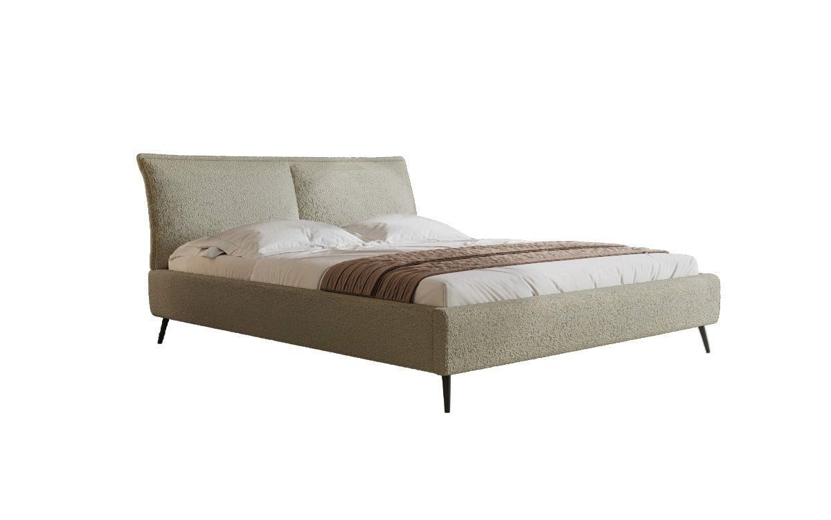 Luxusbetten24 Polsterbett Designer Polsterbett Zoe in Bouclé, mit Stauraum