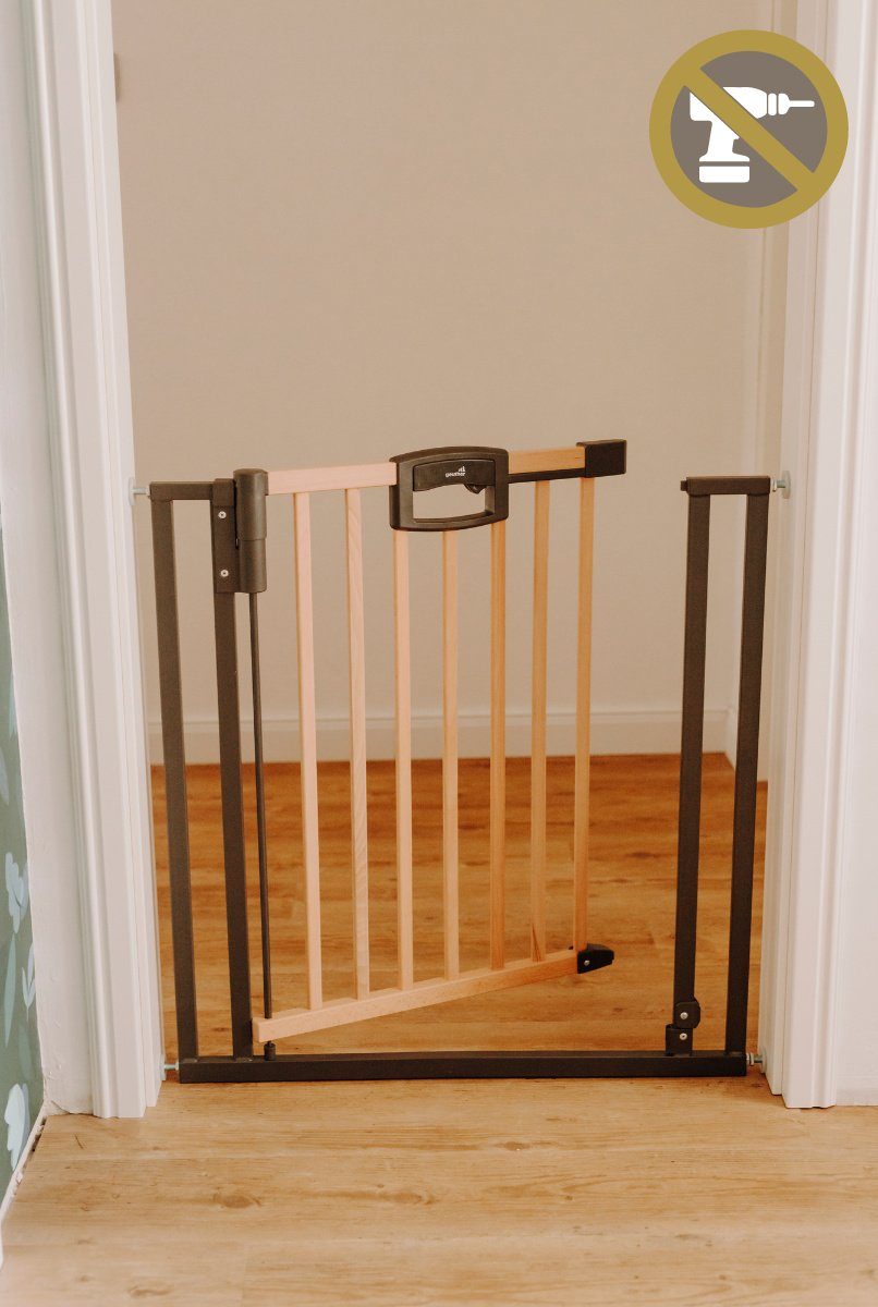 Baby Türschutzgitter 95-150cm Ausziehbar Treppengitter Treppenschutzrollo  Tür DE