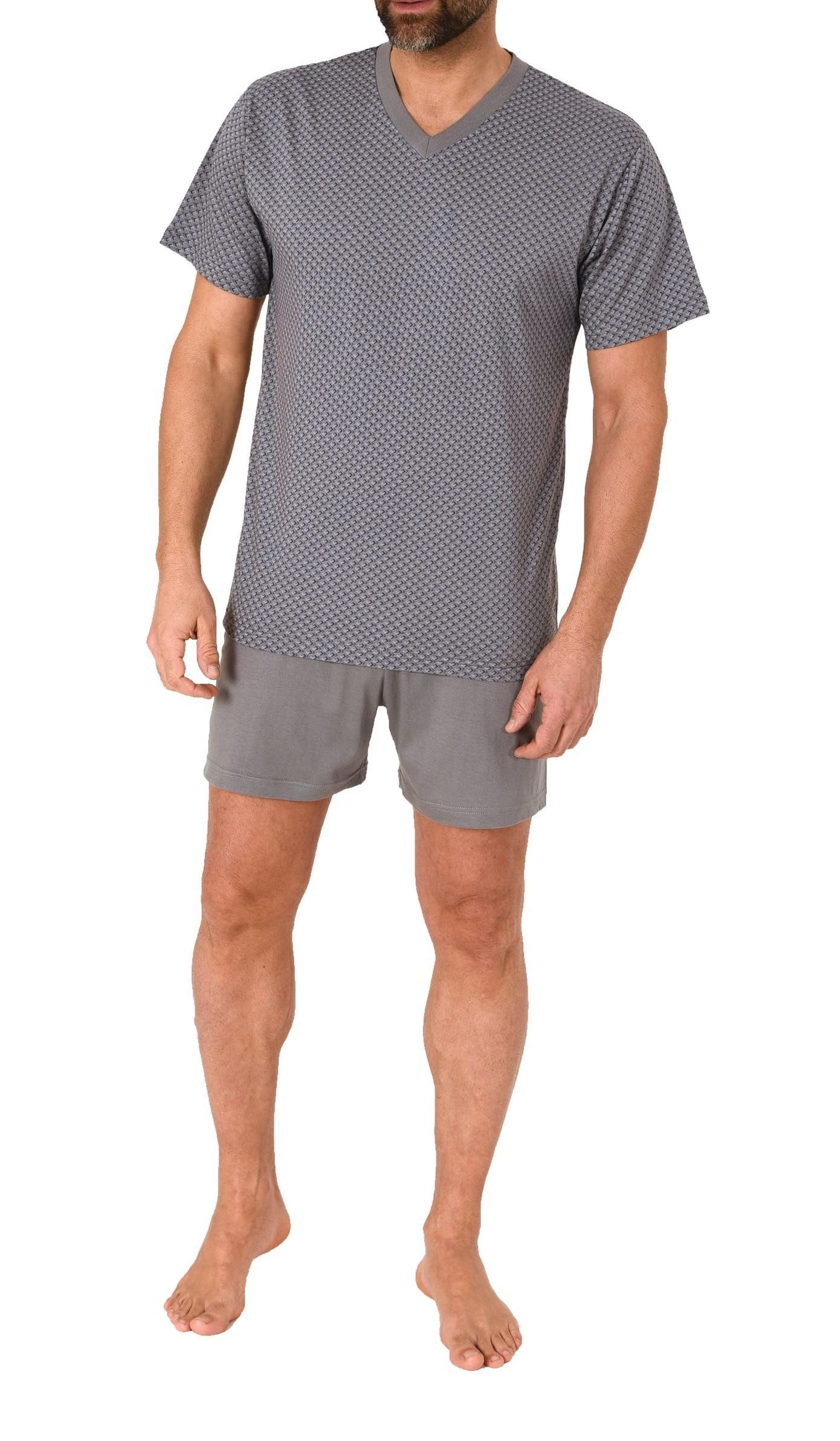 Normann Pyjama Normann Herren Schlafanzug kurz Shorty Pyjama aus 100 % Baumwolle