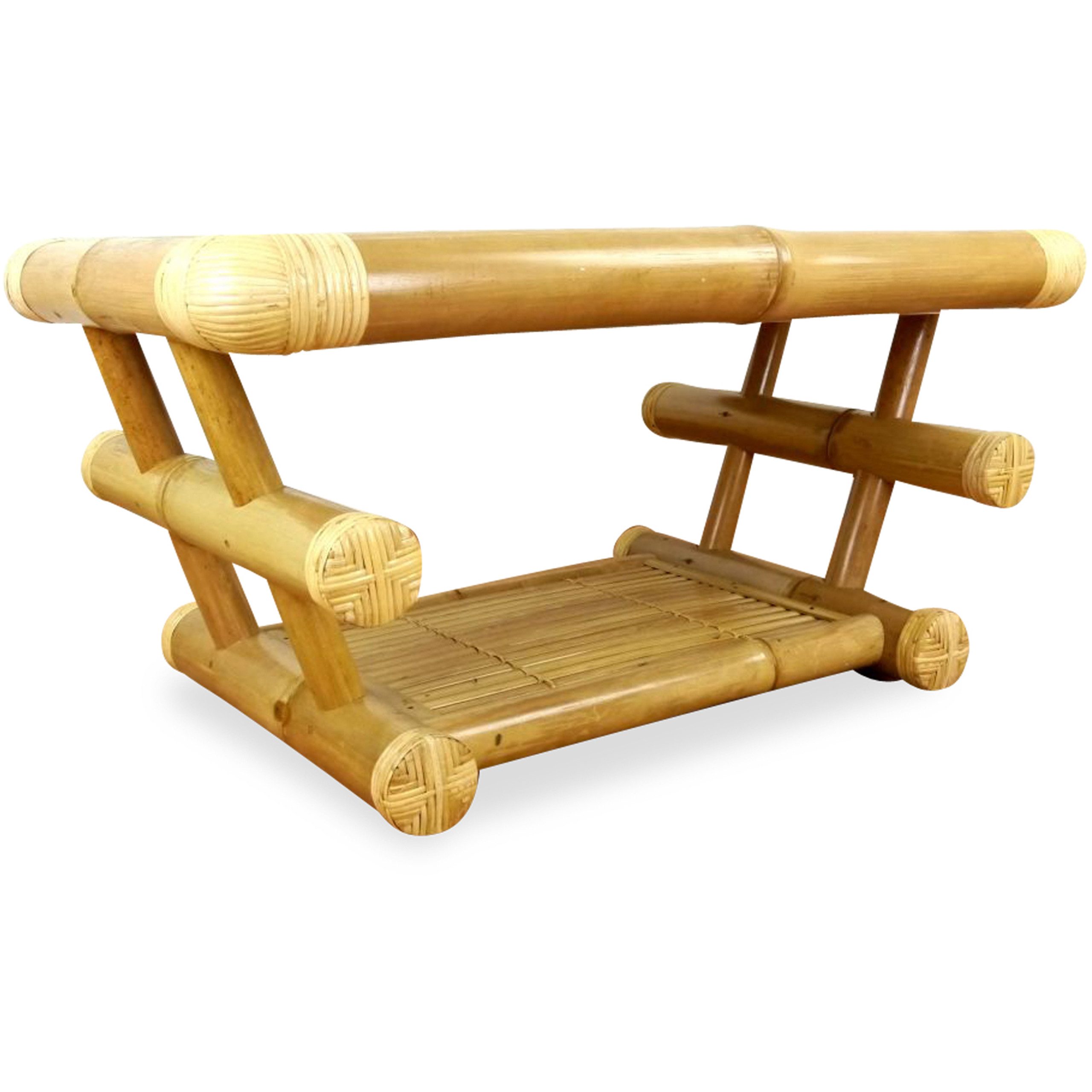 livasia Couchtisch Bambus Couchtisch 85x55x40cm handgefertigt aus Bali, Handarbeit