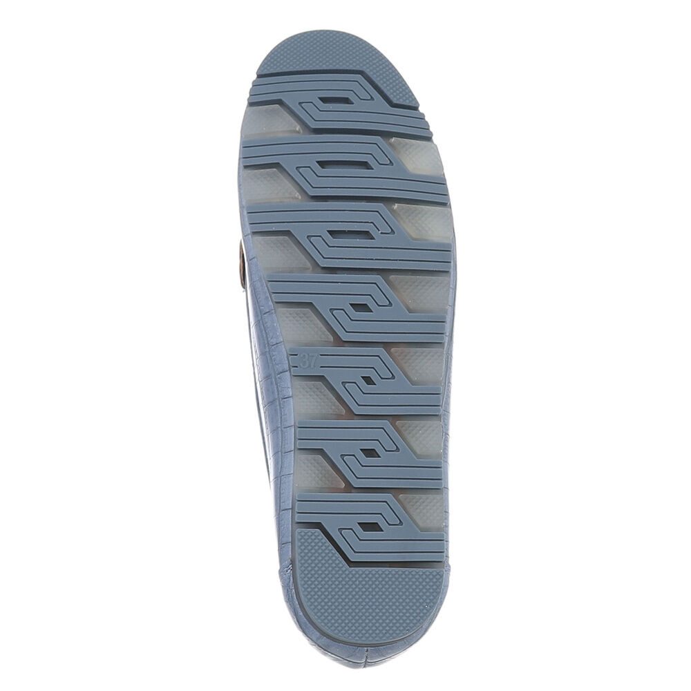 Ital-Design Elegante Mokassins mit Schnalle für Damen - Komfortabel & Stilvoll Slipper (89930196) Flach Mokassins in Blau