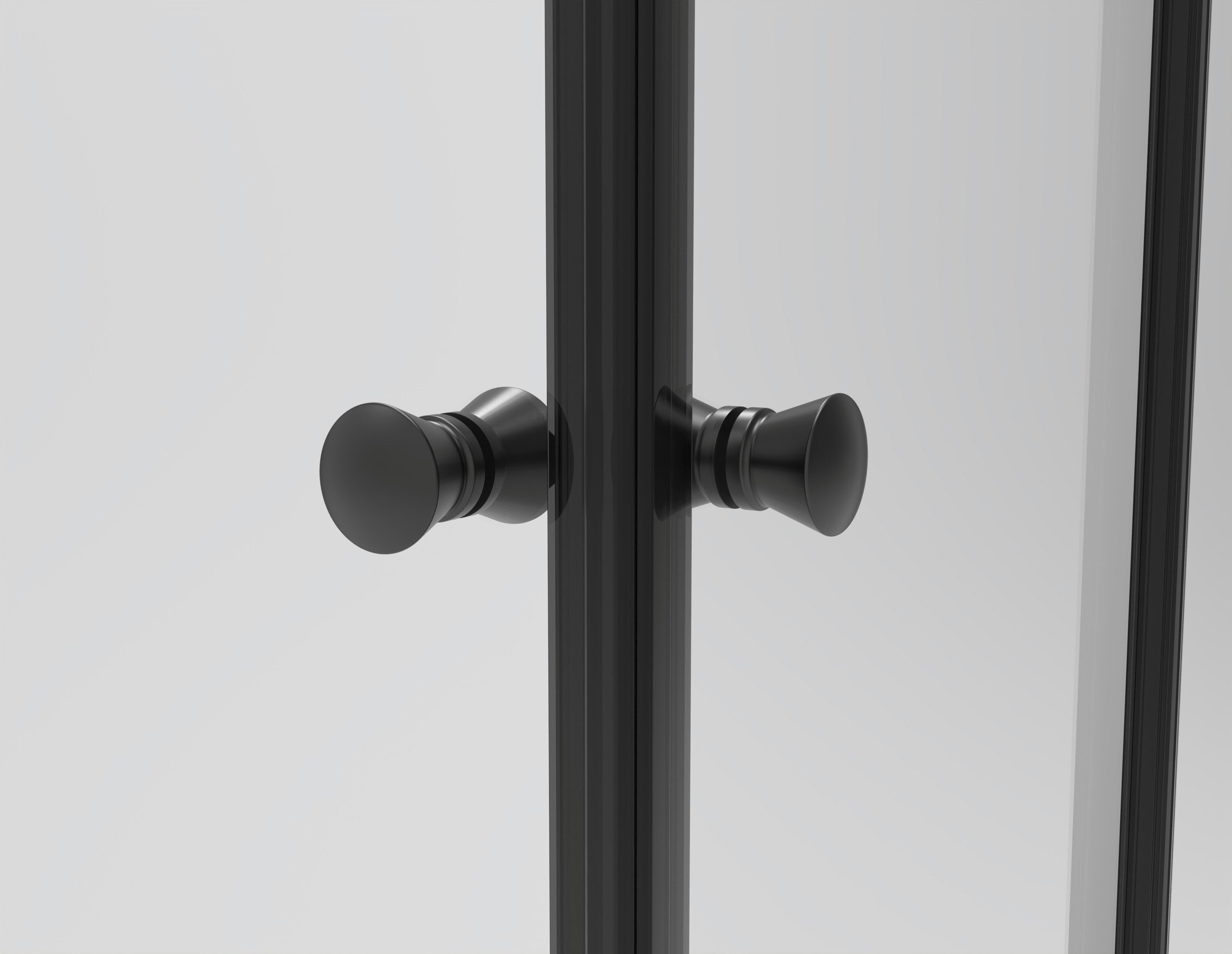 welltime Corner Shower Trento Nero Plus, WxL: 90x90 cm, Safety Glass, Anti-Limescale Coating, Variable Adjustment Range, with Sliding Doors