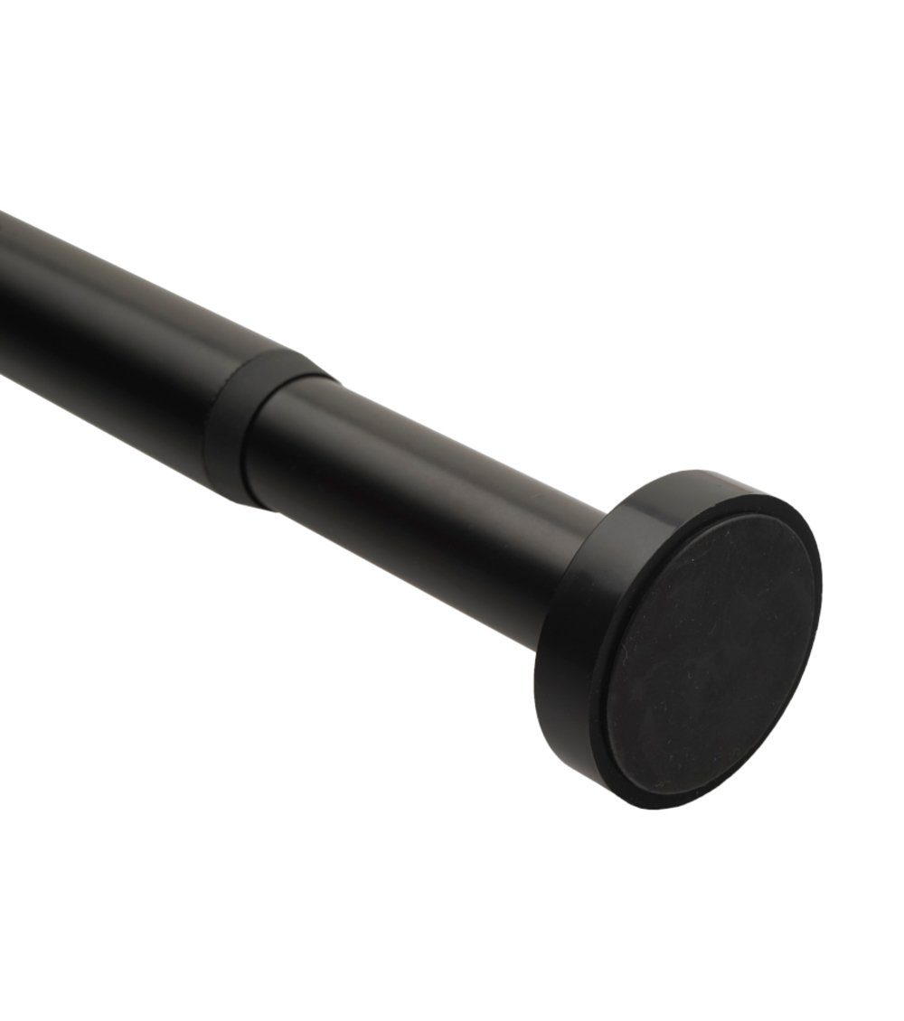 Sanilo Duschvorhangstange 90 - 160 cm oder 120 - 220 cm in schwarz, gold, weiß, chrom, Ø 28 mm, ausziehbar, Klemmstange, geklemmt, Aluminium, einfache Montage ohne Bohren, für Duschvorhang, bis zu 10 Kg belastbar