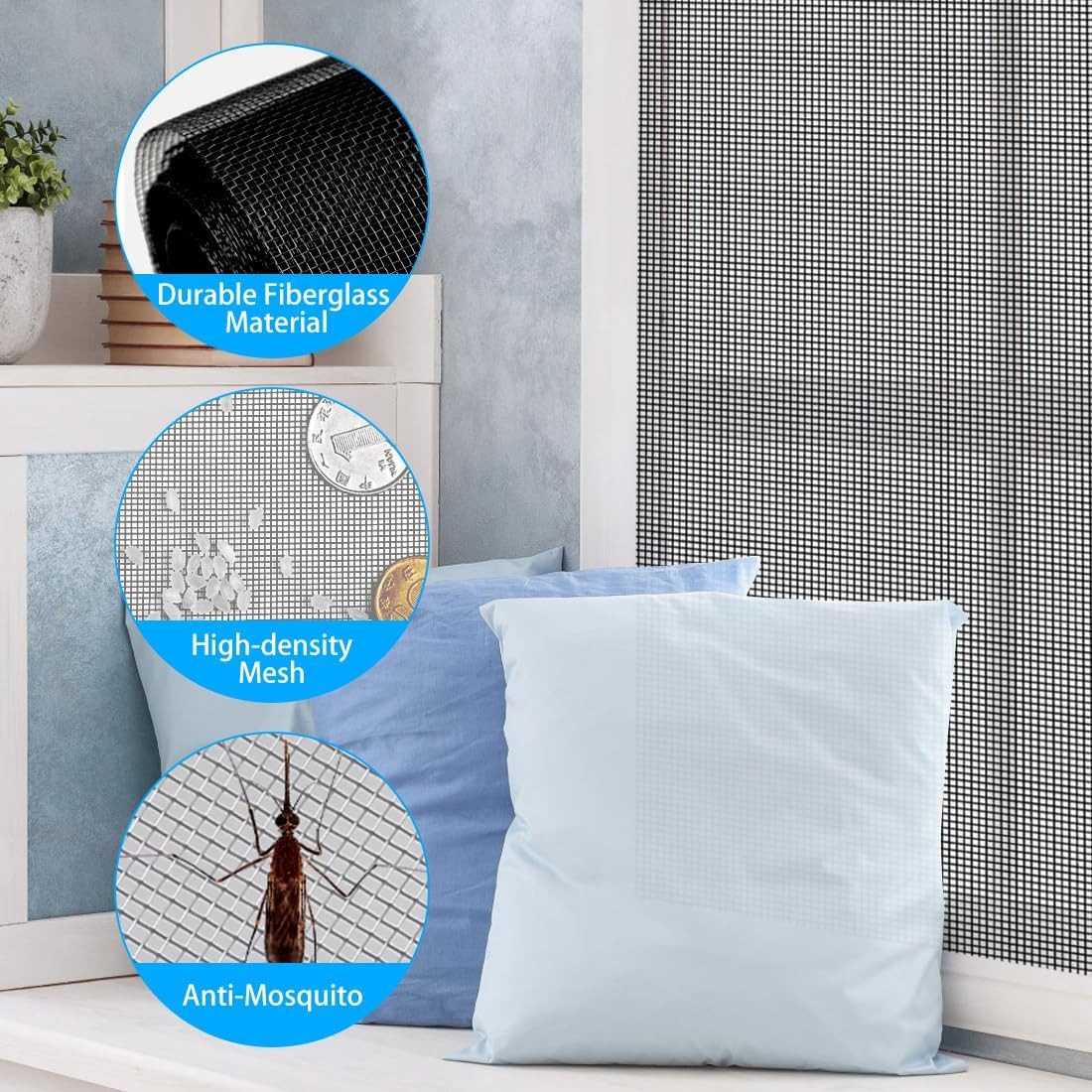 EXTSUD Insektenschutz-Vorhang Insektenschutz Fliegengitter, 150x300cm Ersat günstig online kaufen
