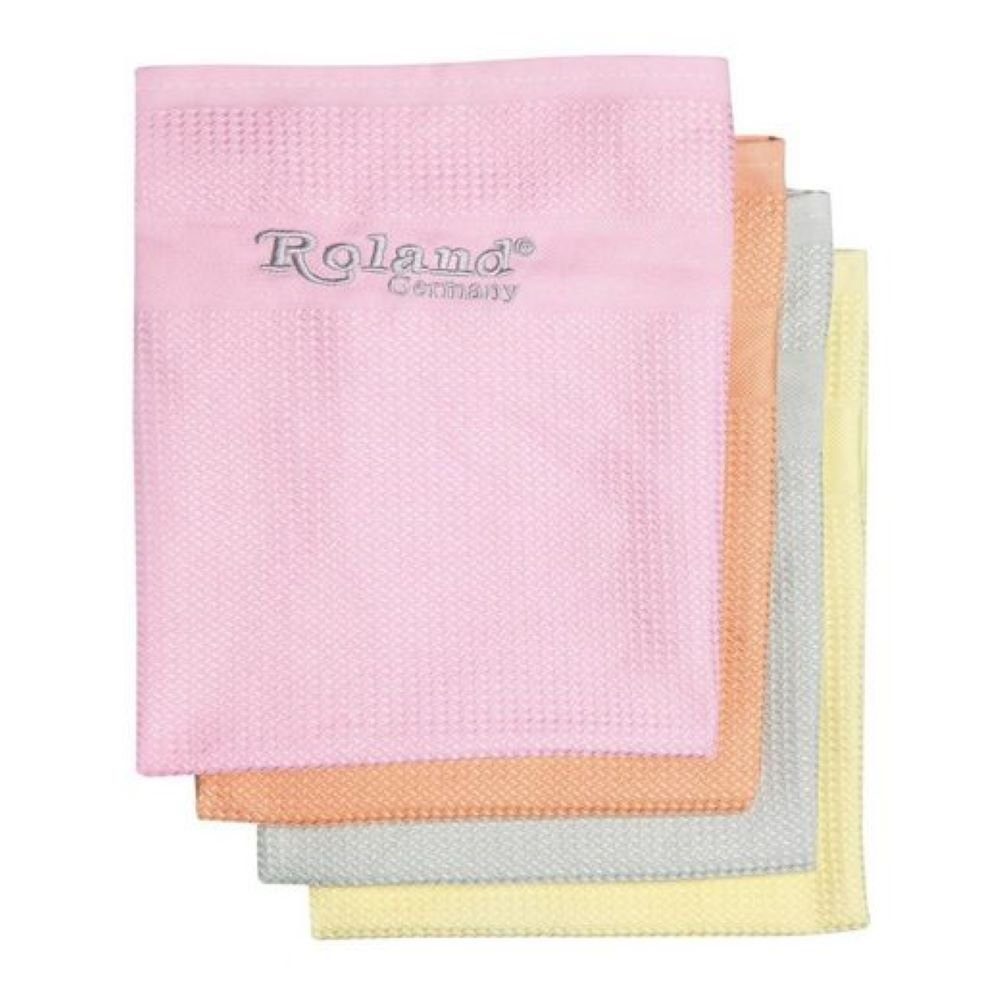 Roland Germany Reinigungstücher, Putztücher Mikrofaser, 42 x 68 cm, 4 Stück Reinigungstuch (4-tlg)