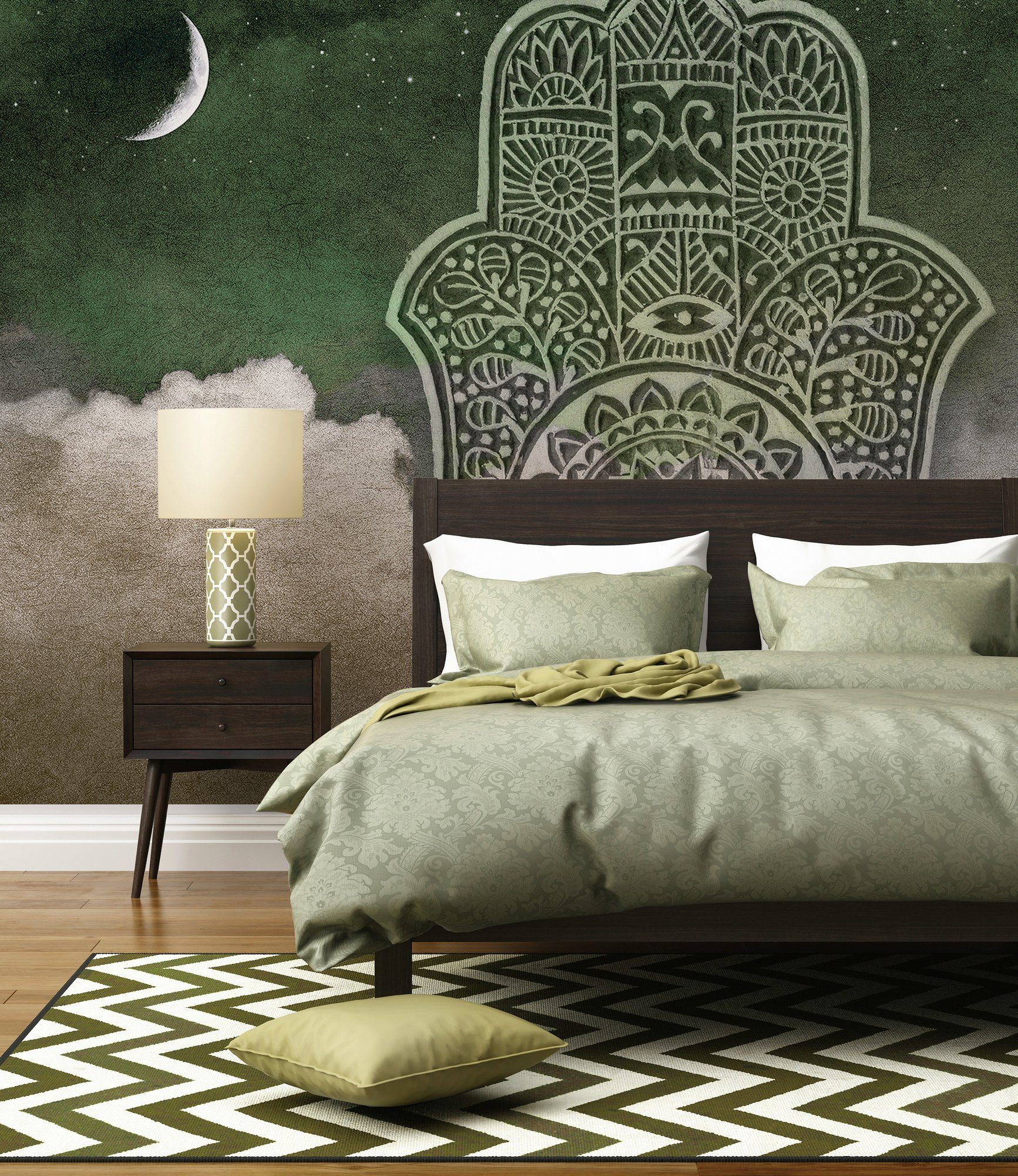 Architects Paper Fototapete Atelier 47 Hamsa 2, glatt, orientalisch, (4 St), Vlies, Wand, Schräge, Decke
