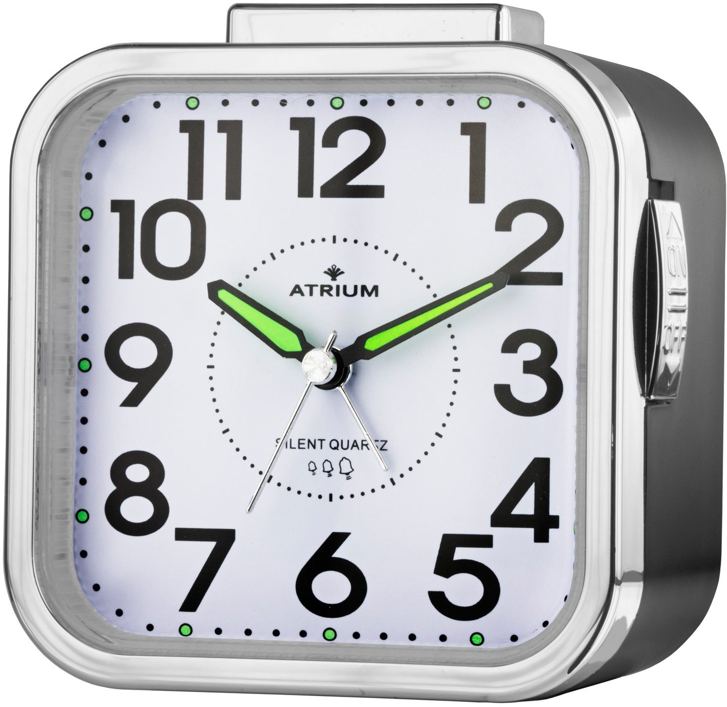 Atrium Quarzwecker A530-7 Wecker, Schlafzimmer, schleichende Sekunden, ansteigender Alarm,Snooze