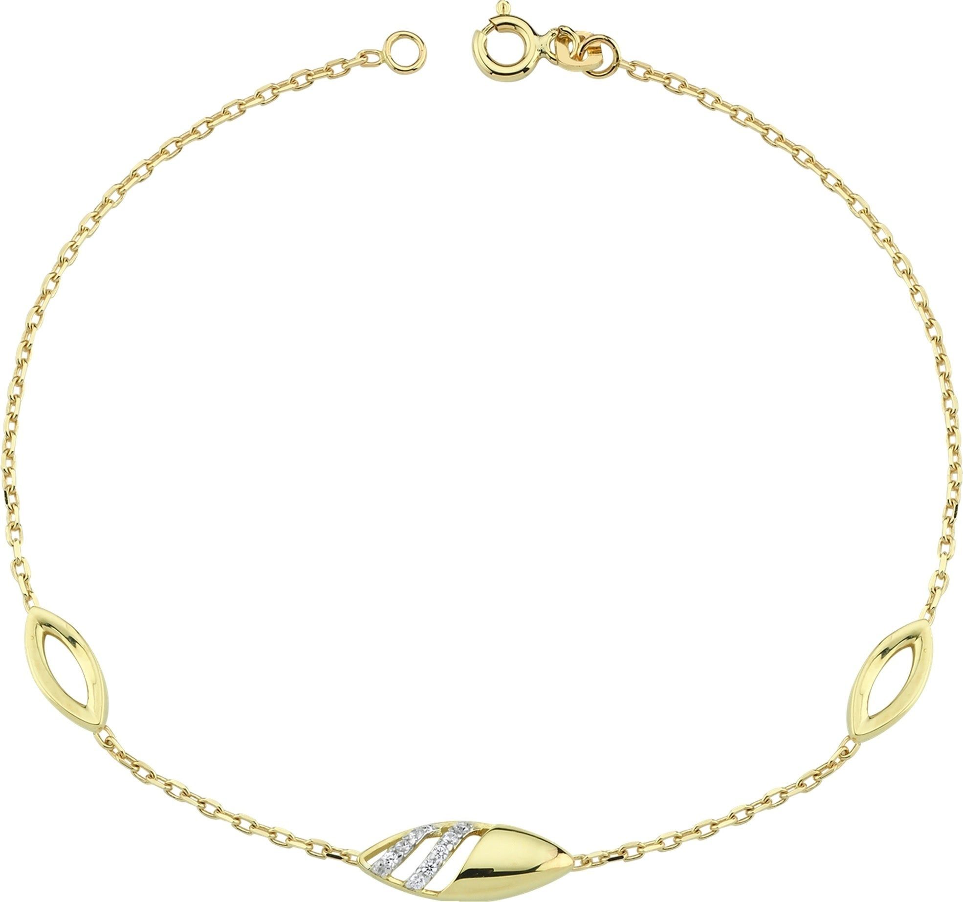 Balia Goldarmband Balia Armband für Damen 8K Gold (Armband), Damen Armbänder Blatt aus 333 Gelbgold - 8 Karat
