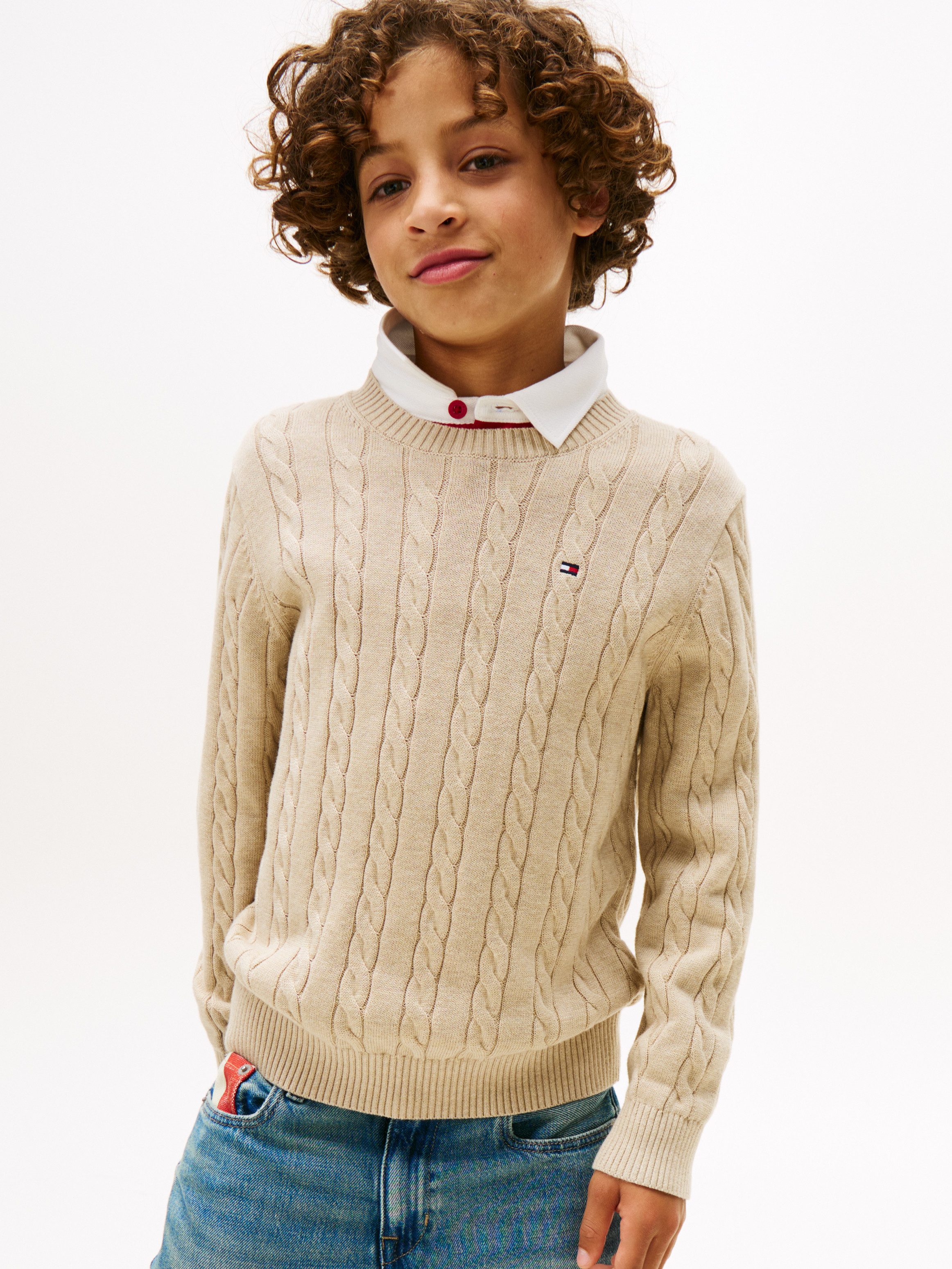 Tommy Hilfiger Strickpullover COTTON CABLE SWEATER günstig online kaufen