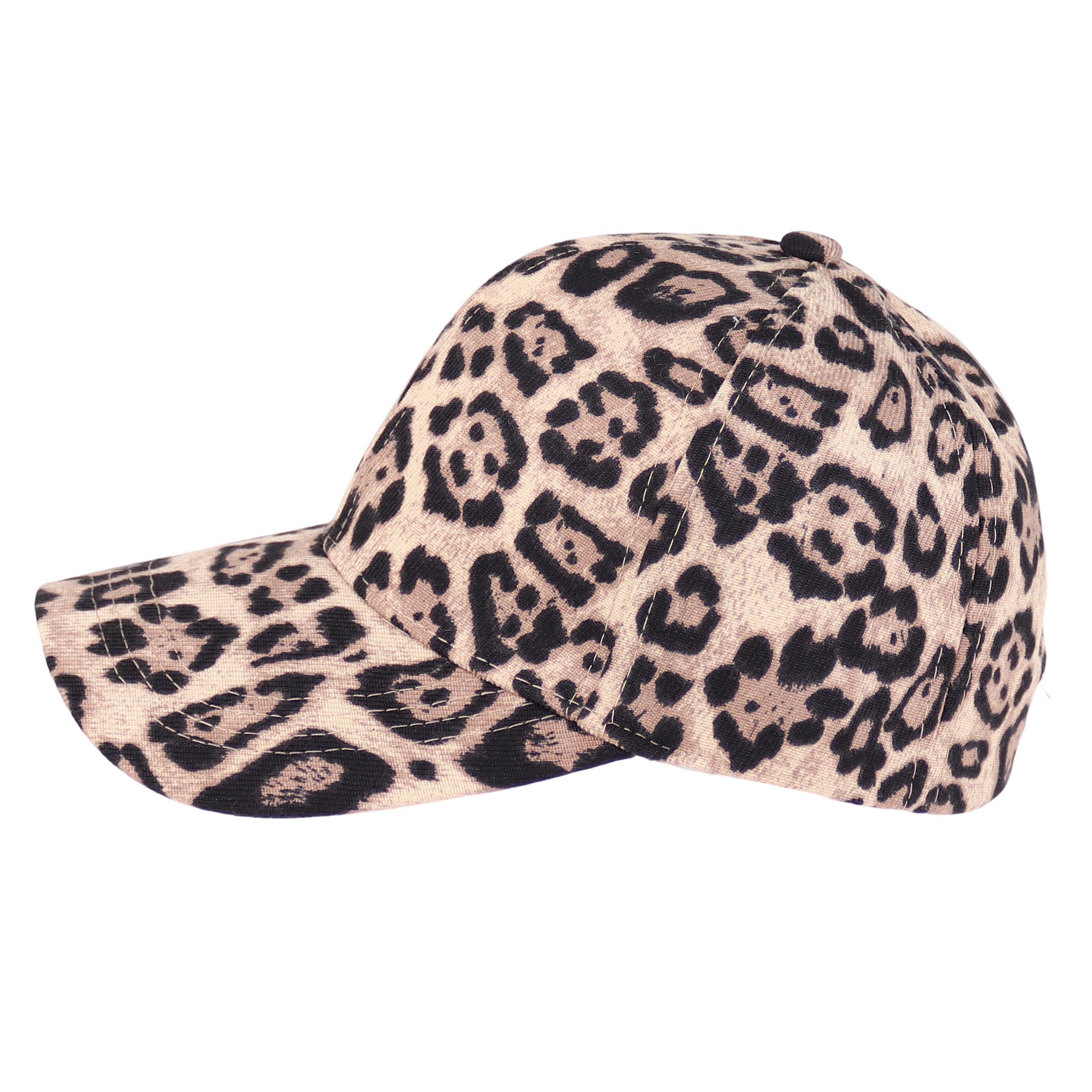 Baseball Cap Damen Cap aus reinem Baumwolle mit Shirm LOVE Leopard
